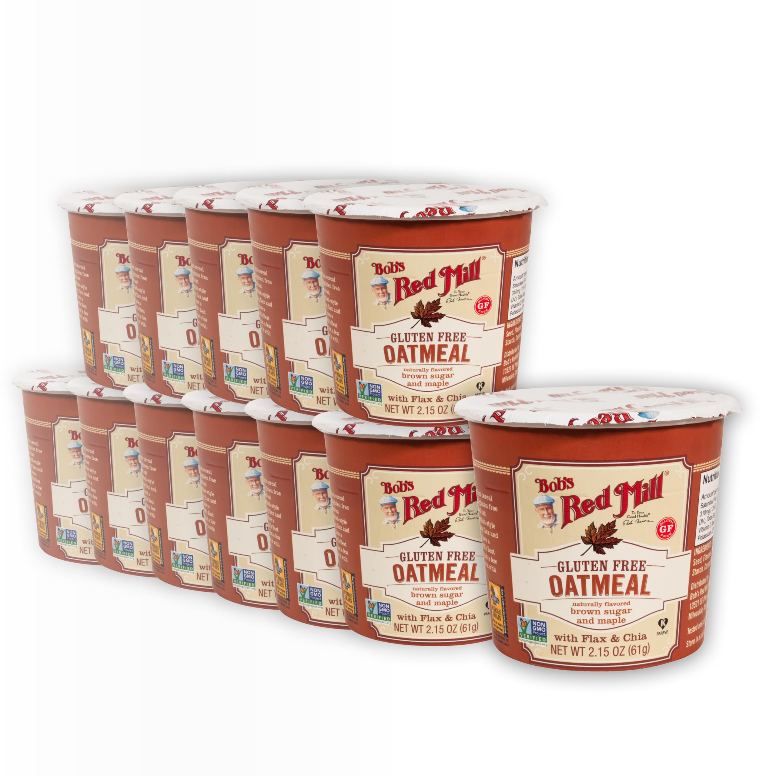 Bob's Red Mill Oatmeal Cup Maple Brown Sugar Instant Hot Ce