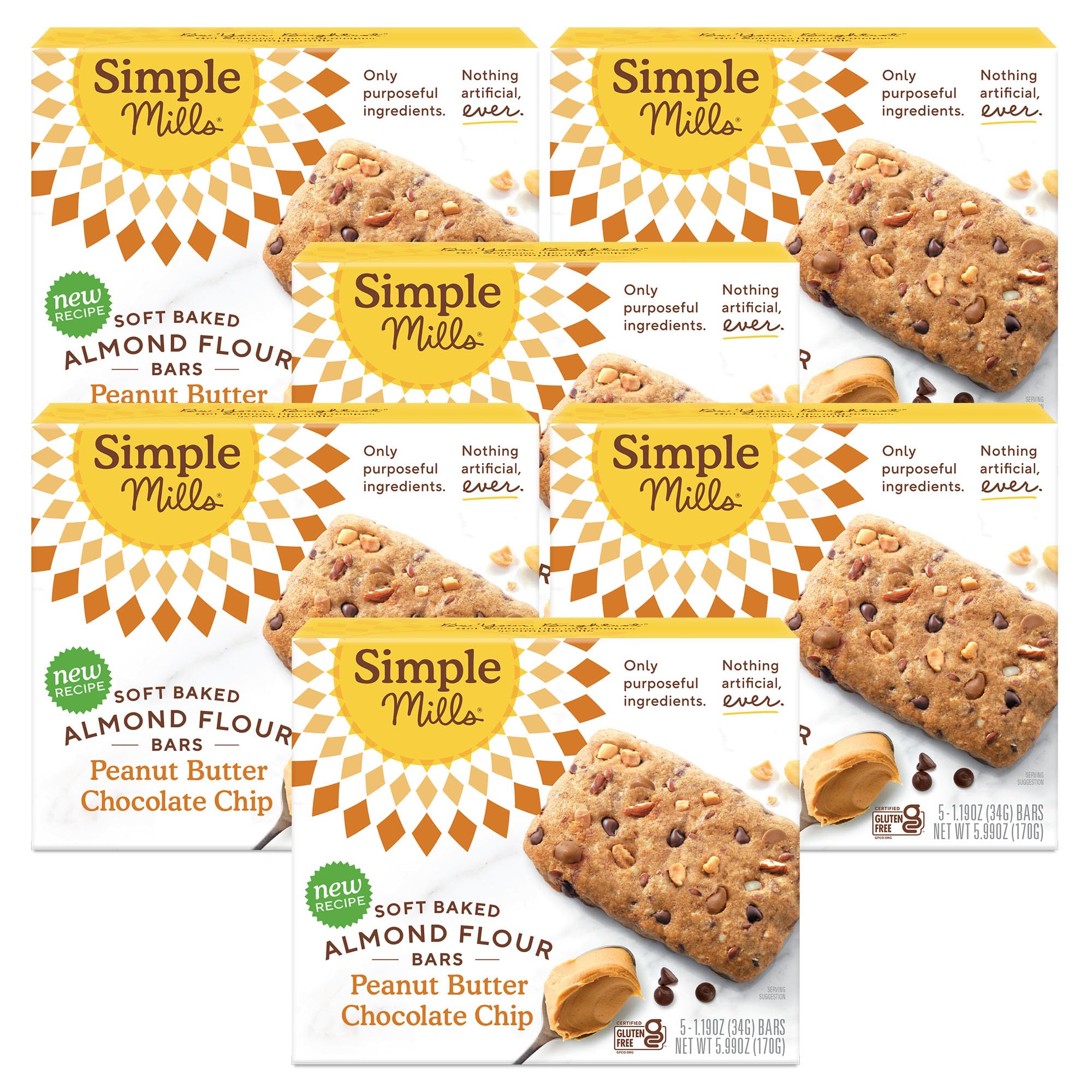 Simple Mills Soft Baked Bar Peanut Butter Chocolate Almond