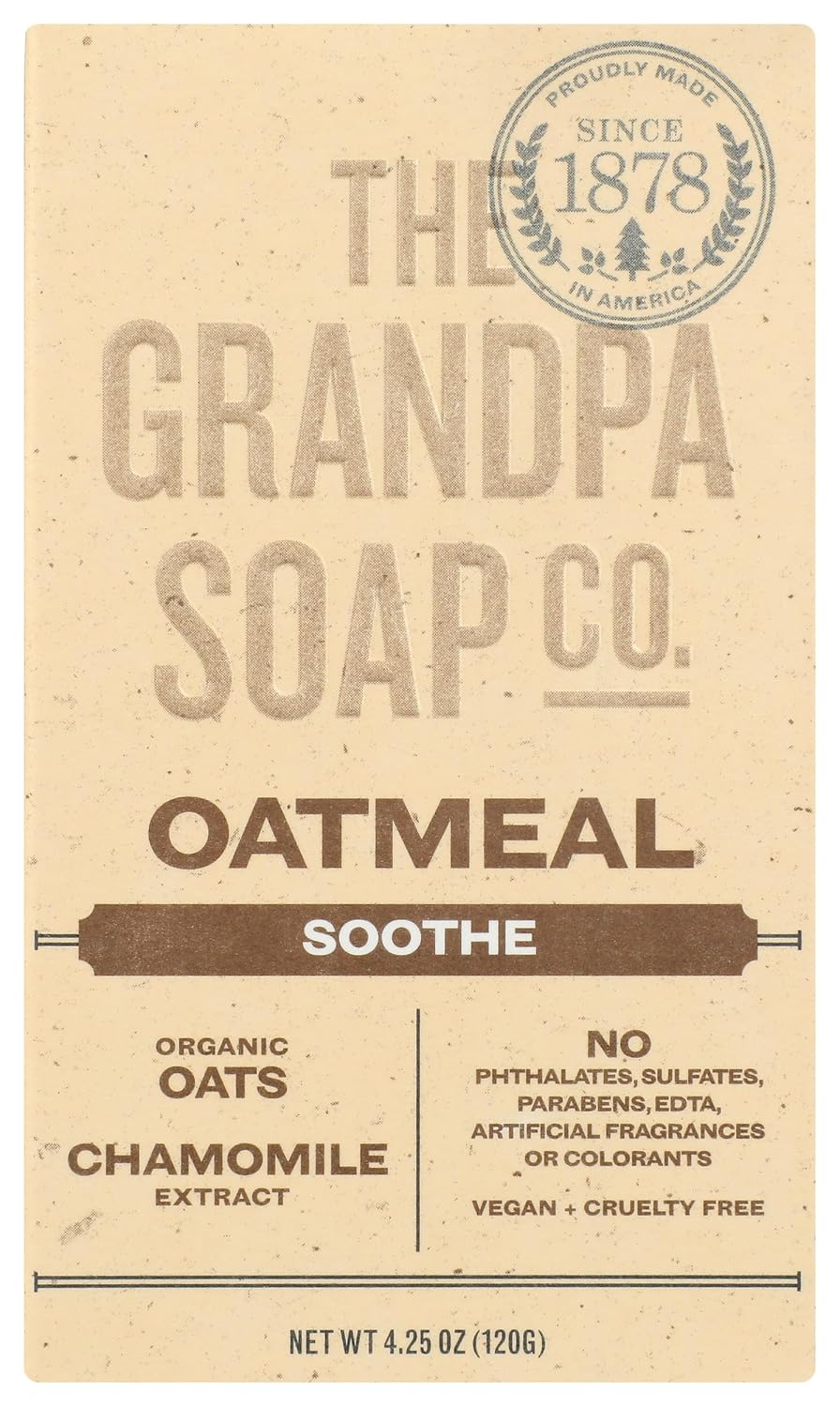 GRANDPAS (Pack Of 12) Grandpa's Soap Bar Oatmeal Soothe with Chamomile Extract 4.25 Oz
