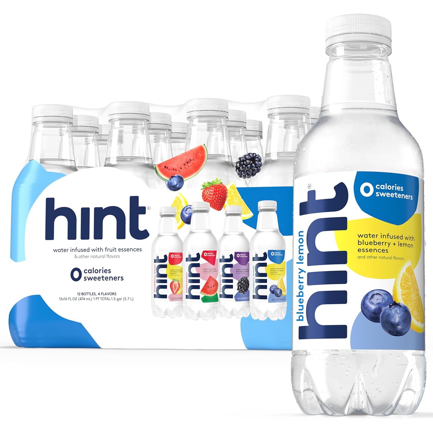 HINT (Pack of 2) Hint Water White Variety Flavor 192 Fl Oz