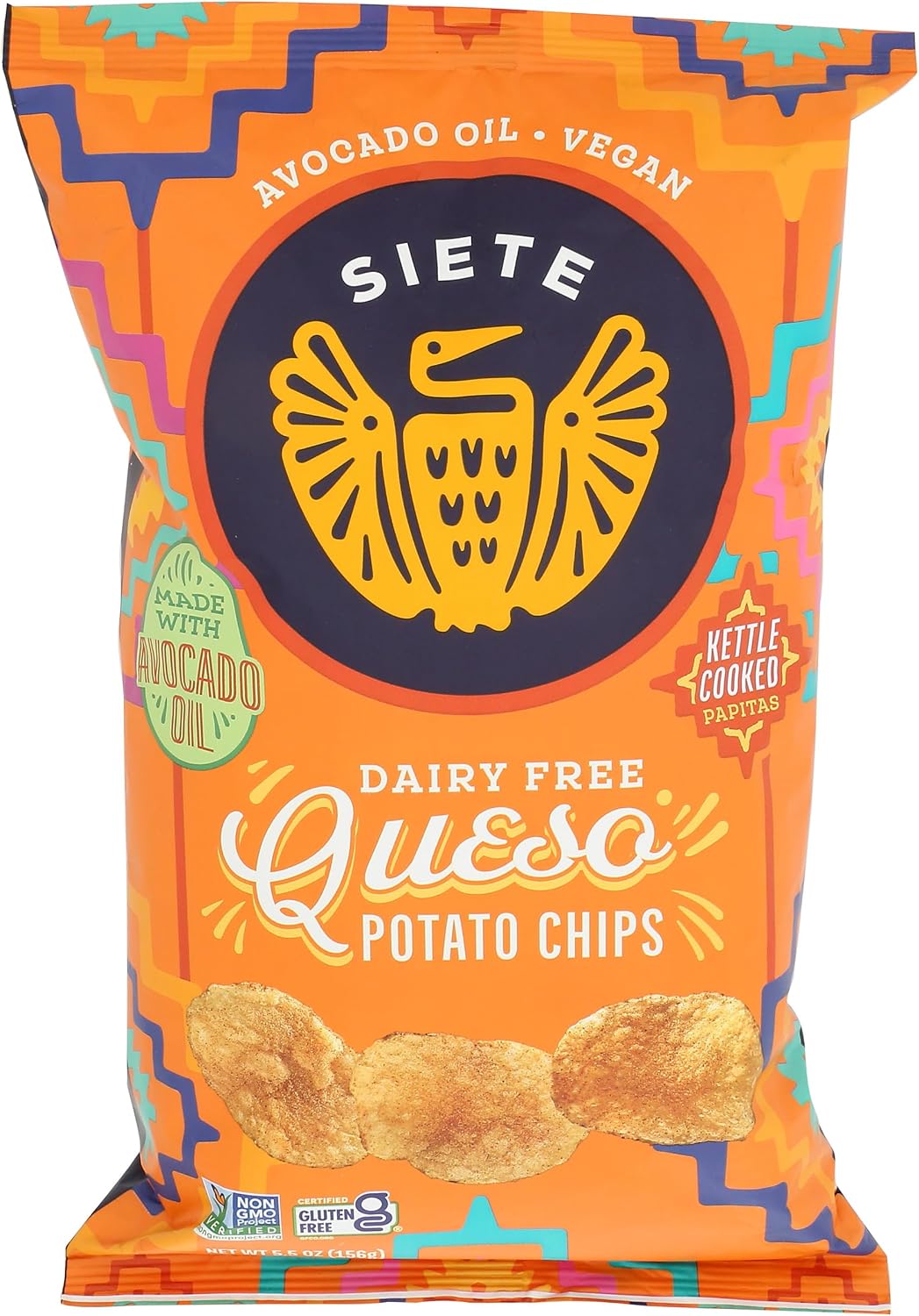 SIETE (Pack Of 12) Siete Chips Potato Queso 5.5 Oz