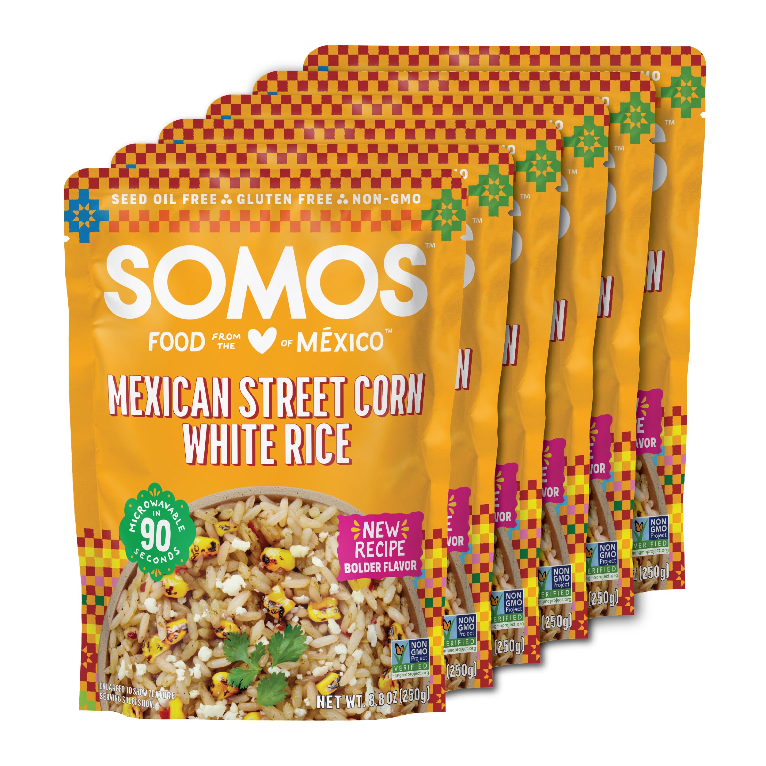 SOMOS (Pack Of 12) SOMOS Rice White Mex Street Corn 8.8 Oz