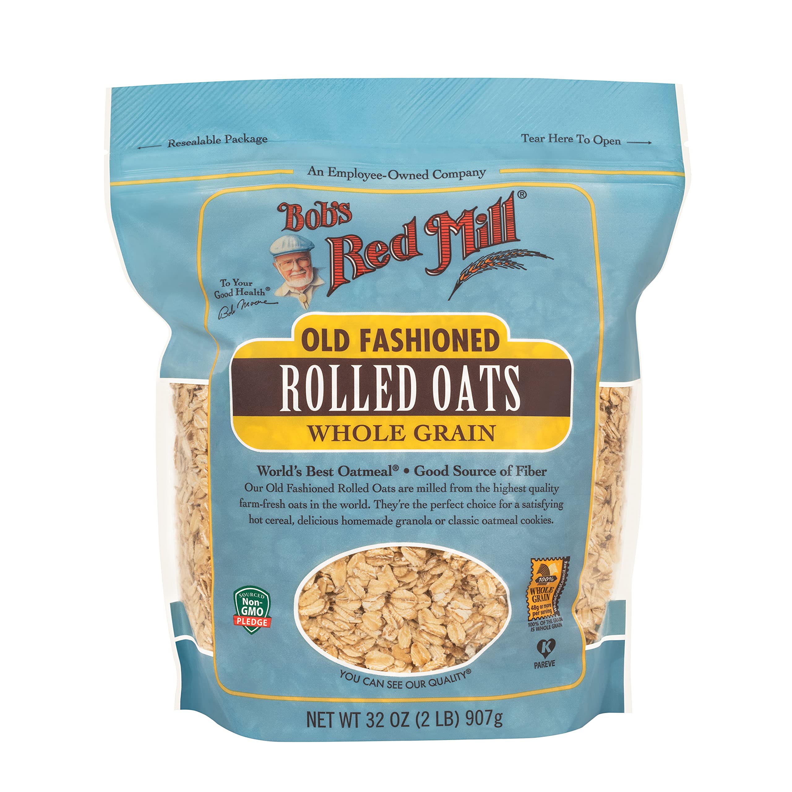 BOBS RED MILL (Pack of 12) Bob's Red Mill Rolled Oats Regular Old Fashioned 32 Oz
