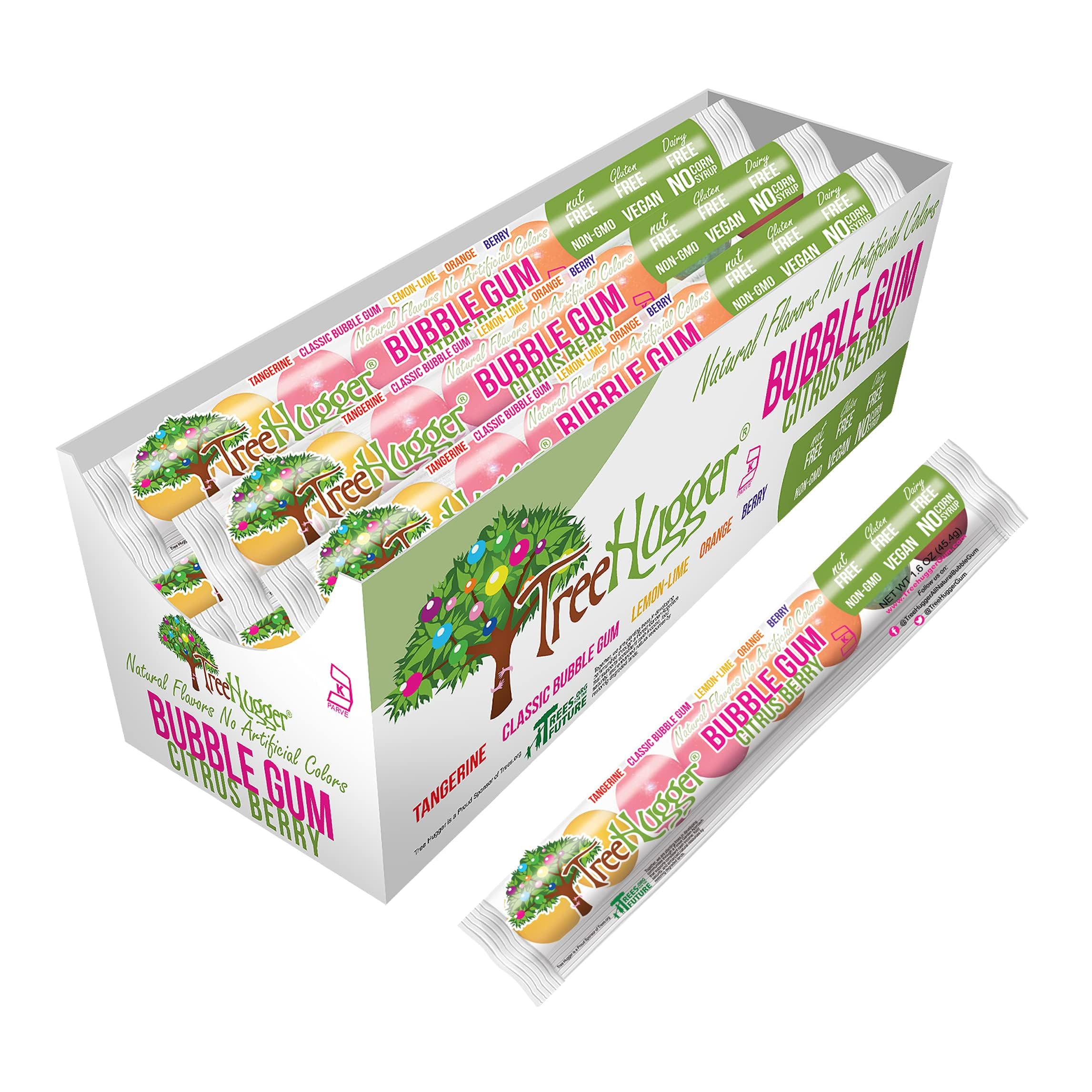 Tree Hugger Gum Bubble Citrus 8 Ct Tube