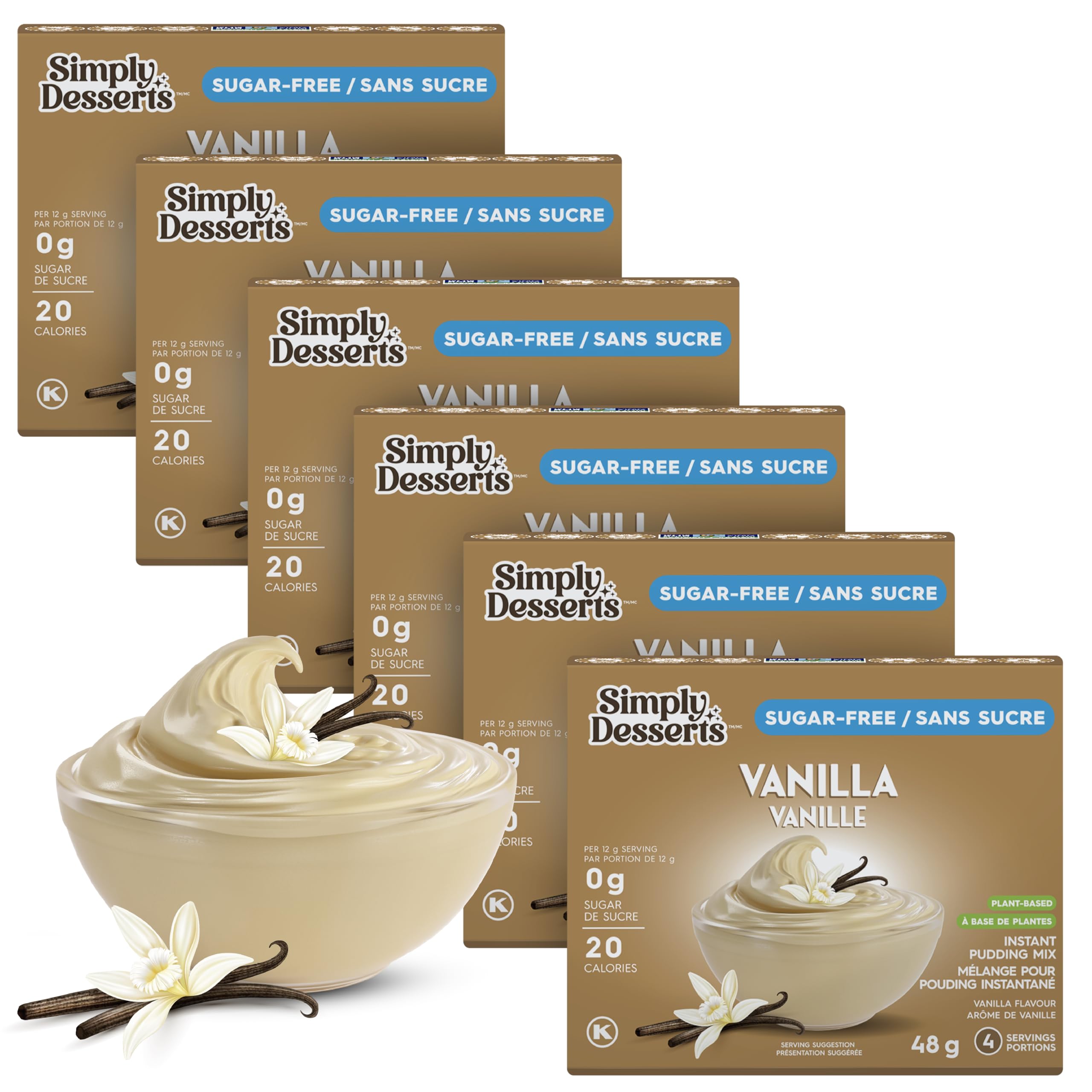 SIMPLY DESSERTS (Pack of 24) Simply Delish Simply Desserts Mix Pudding Pie Vanilla Unswee 1.7 Oz