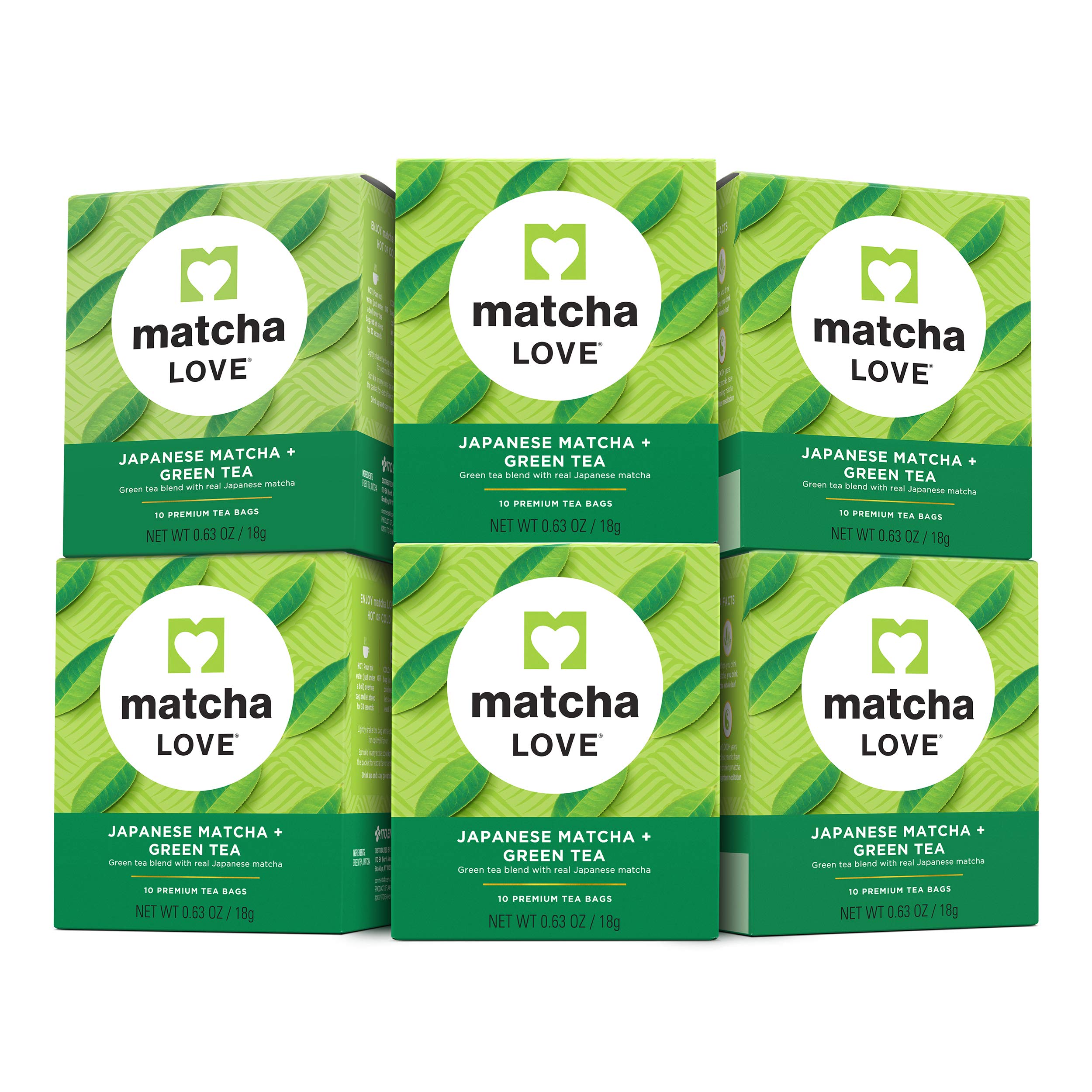 Matcha Love Matcha Tea Bags Premium Green Tea Bags 10 bag