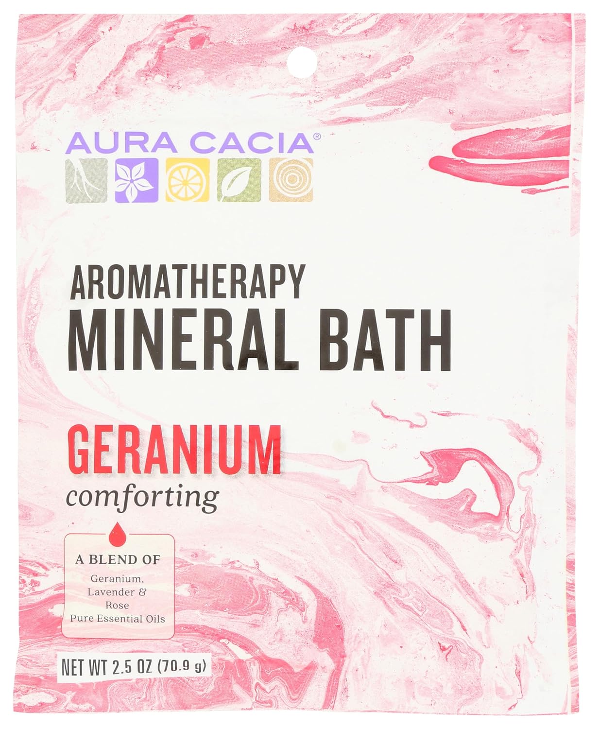 AURA CACIA (Pack Of 12) Aura Cacia Bath Mineral Geranium Comforting 2.5 Oz