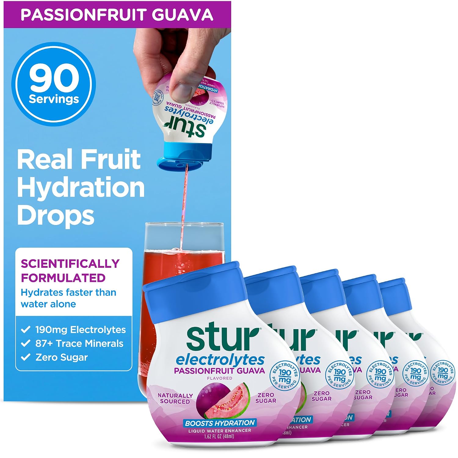 Stur Water Enhancer Electrolyte PassionFruit Guava