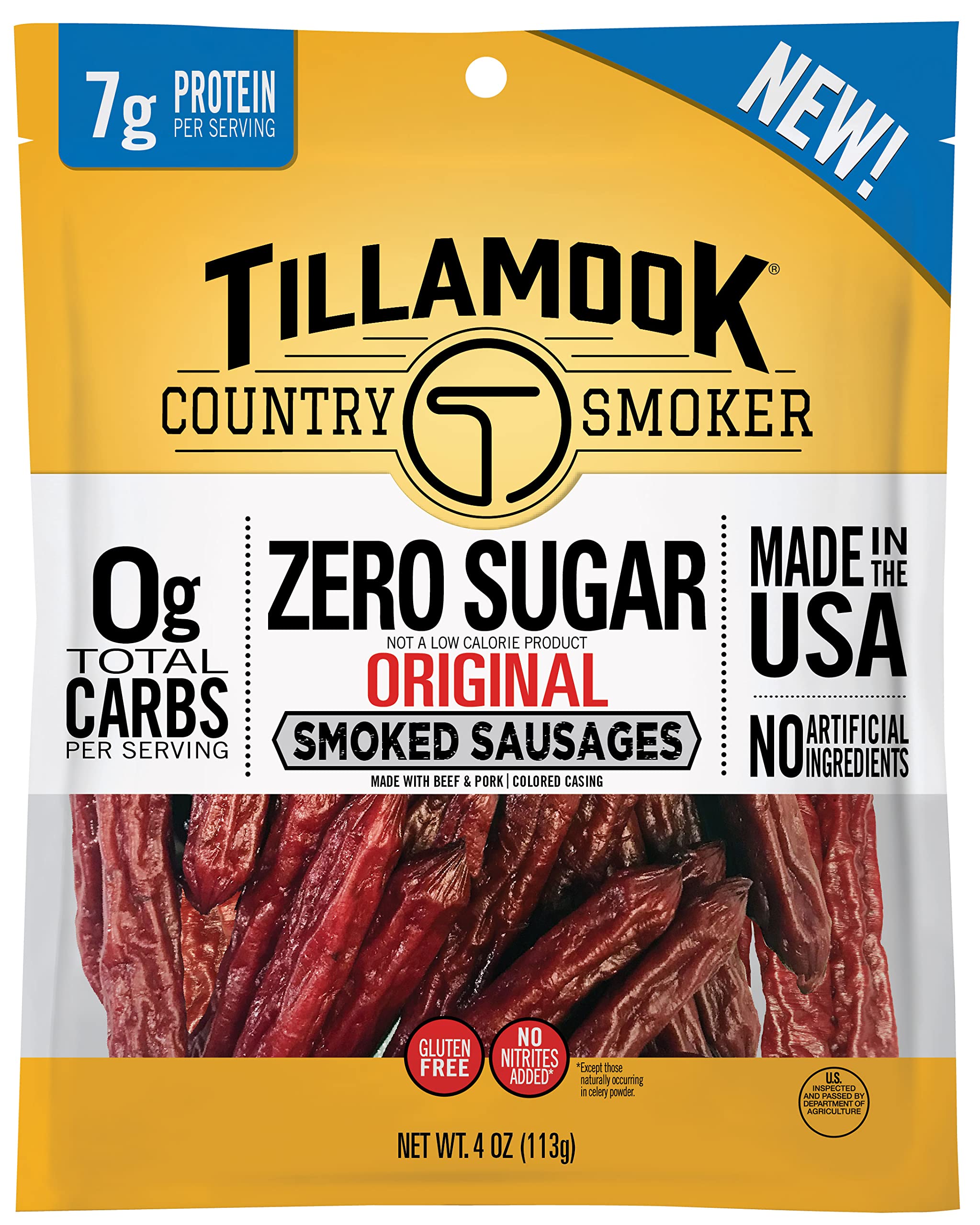 Tillamook Country Smoker Sausage Smoked Zero Sugar