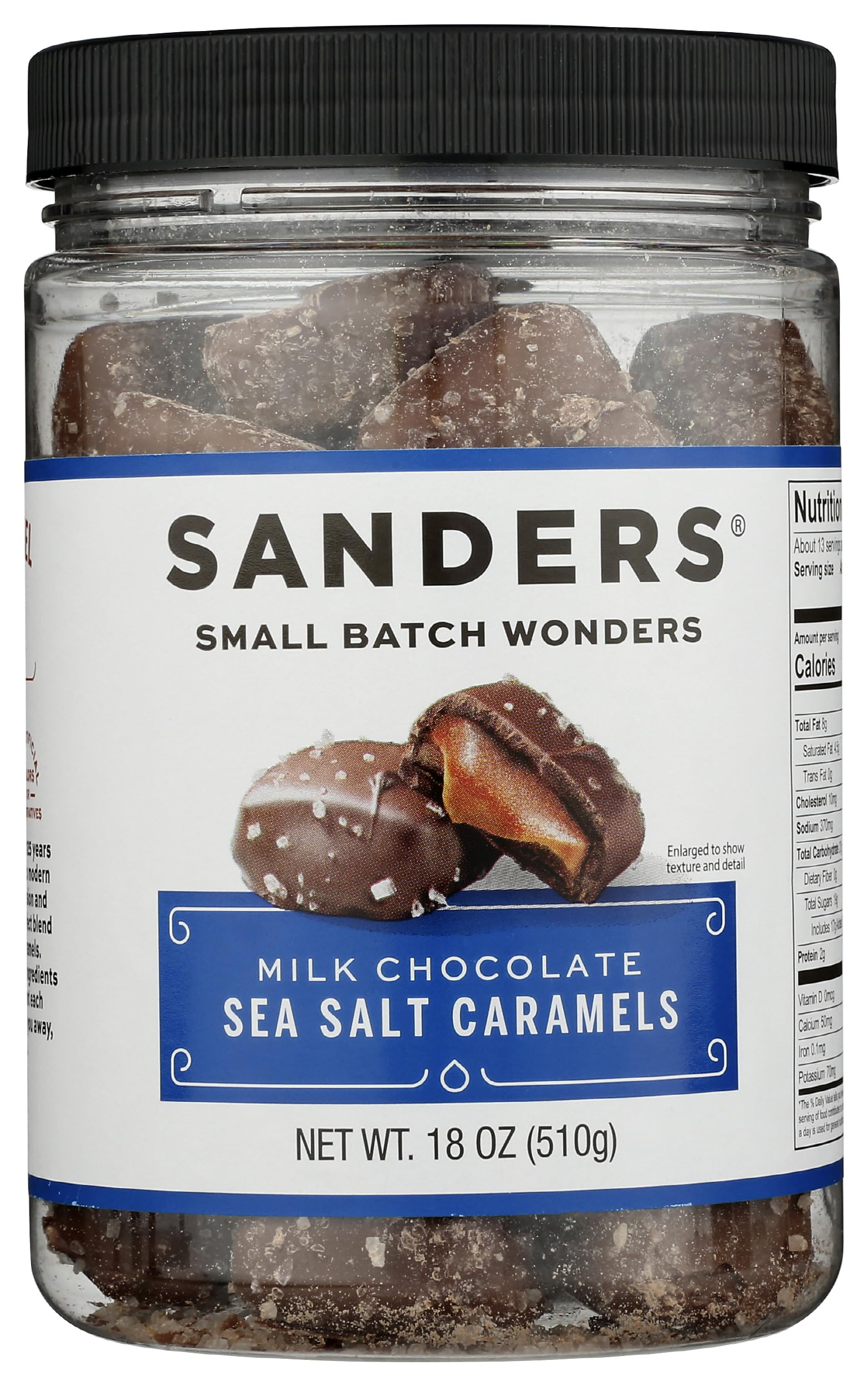 Sanders Caramels Milk Chocolate Sea Salt Bagged Chocolates