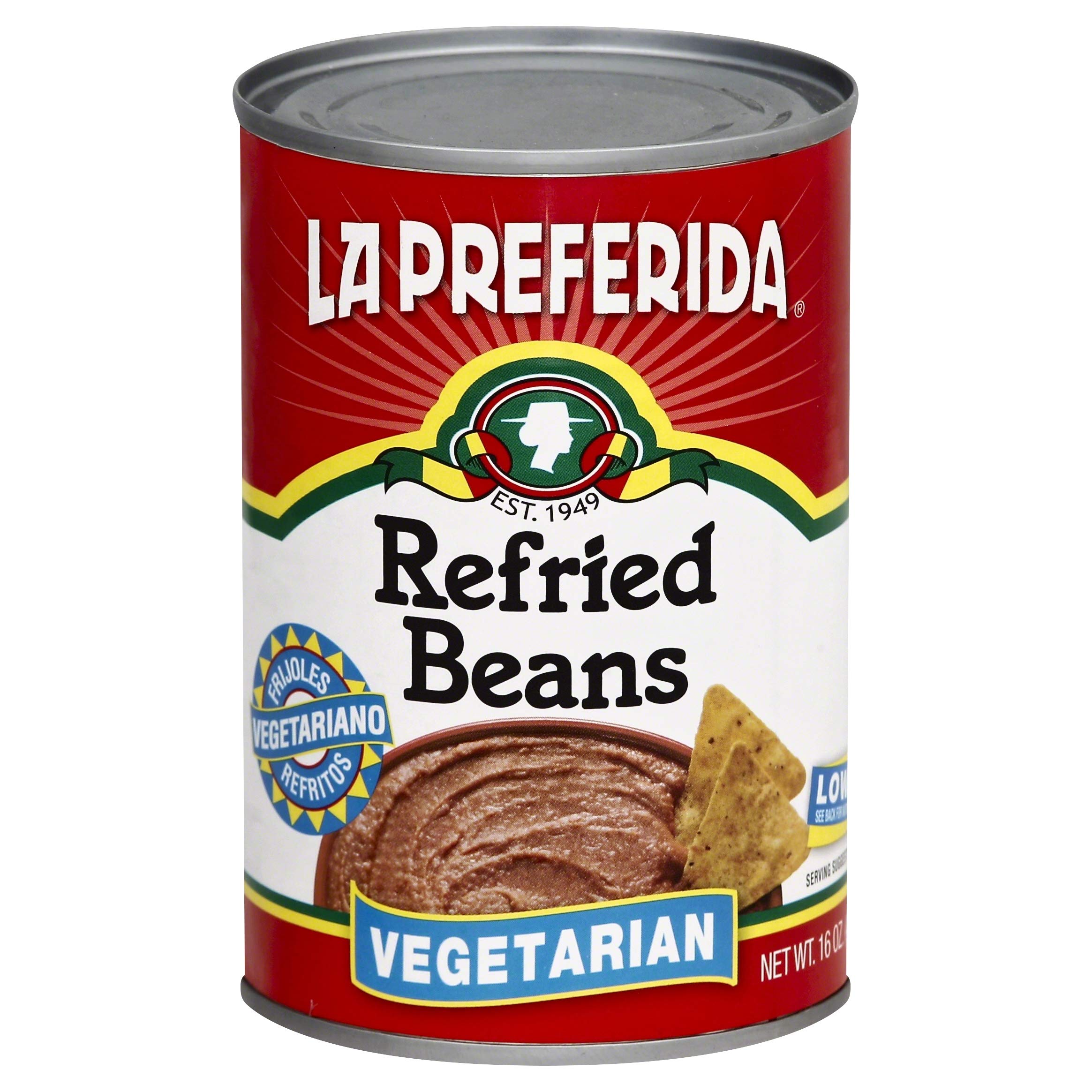 La Preferida Refried Vegetarian Beans Authentic Mexican Style