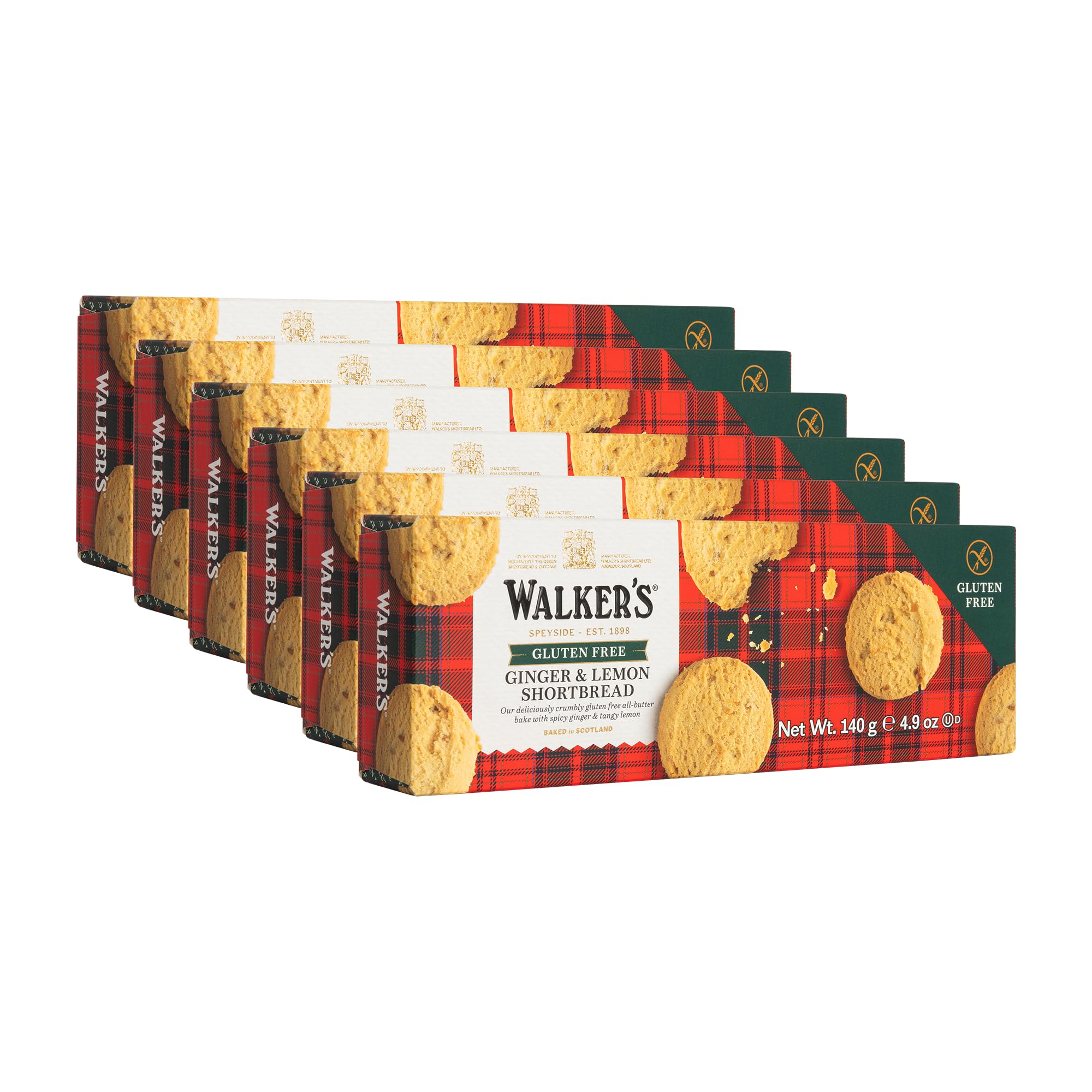 Walkers Shortbread Cookies Ginger Lemon GF
