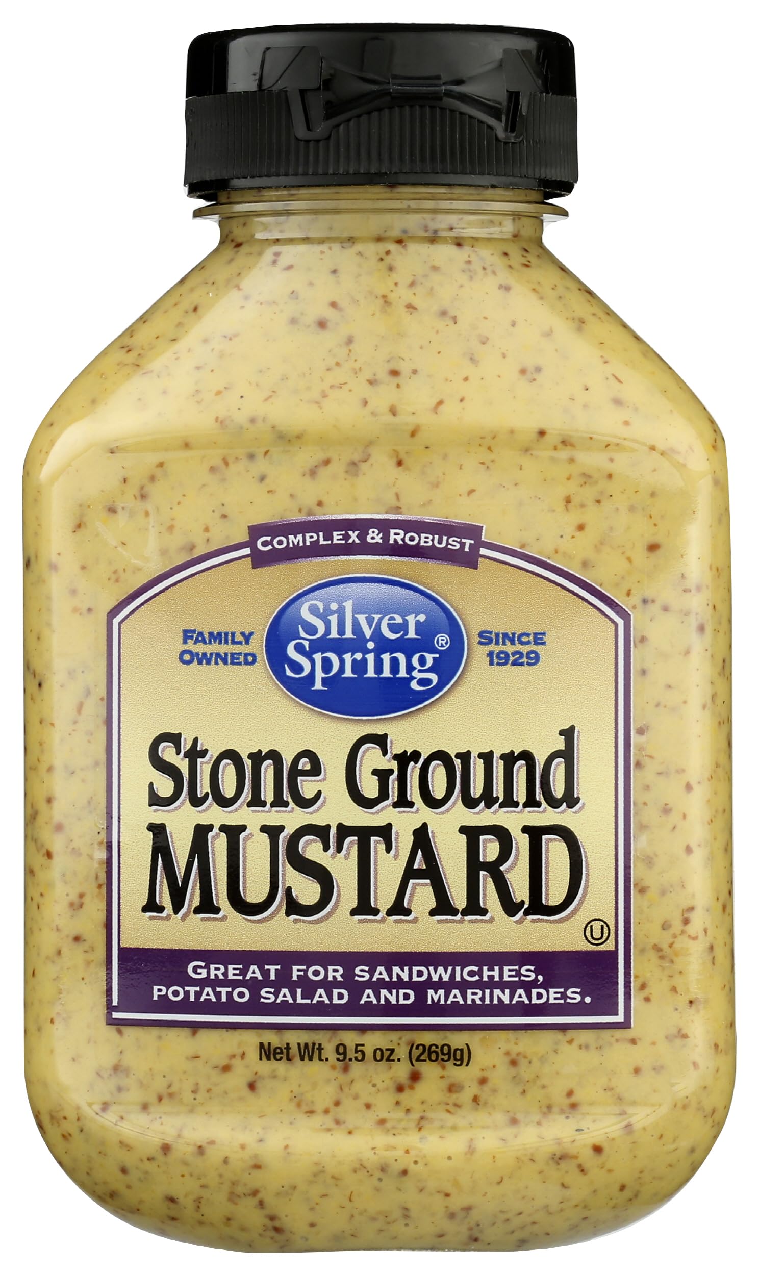 SILVER SPRINGS (Pack of 18) Silver Springs Mustard Stone Ground Natural Mustard 9.5 Oz