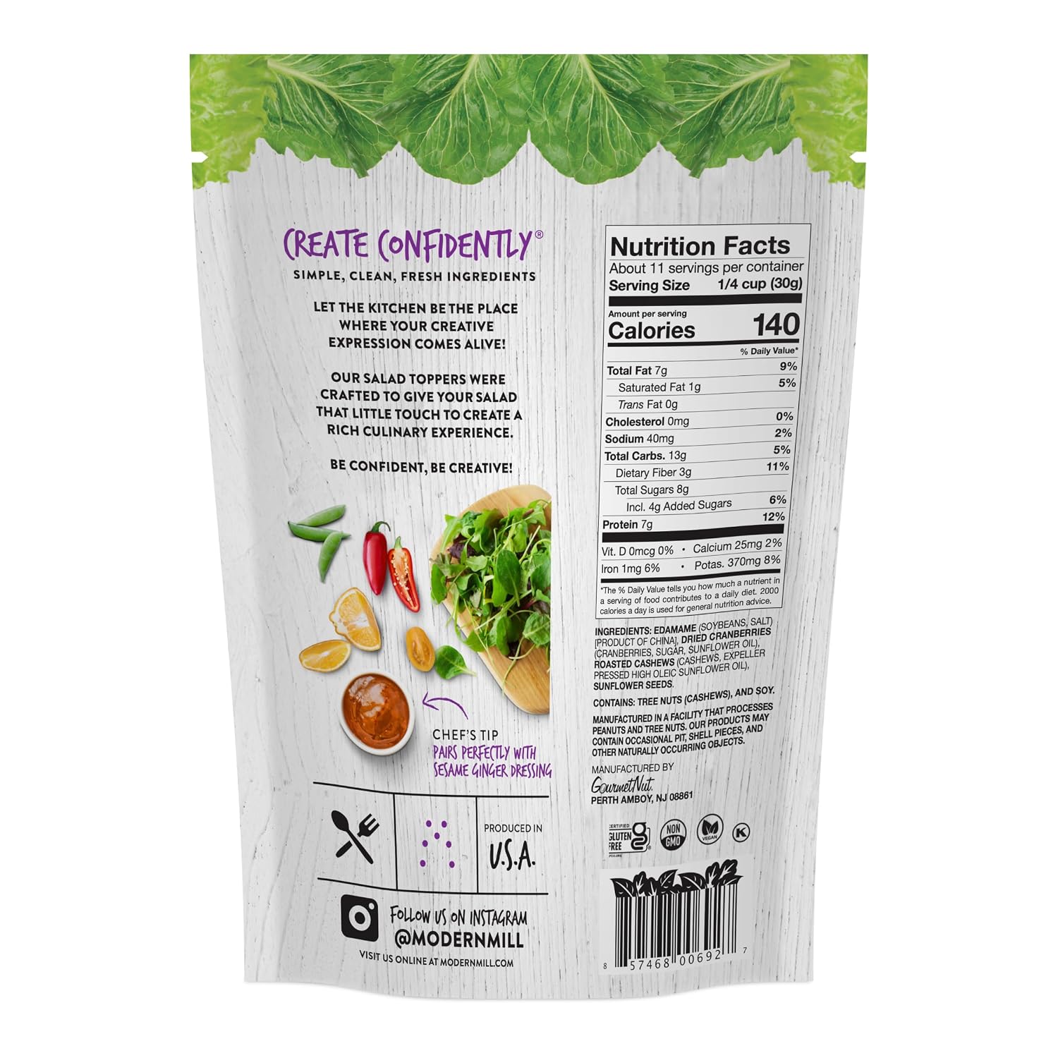 MODERN MILL (Pack of 12) Modern Mill Protein Packed Salad Topper 6 Oz