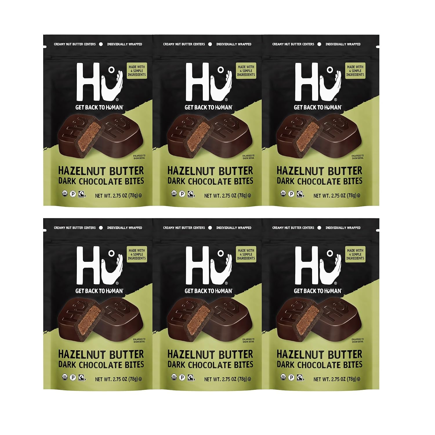 Hu Dark Chocolate Bites Hazelnut Butter