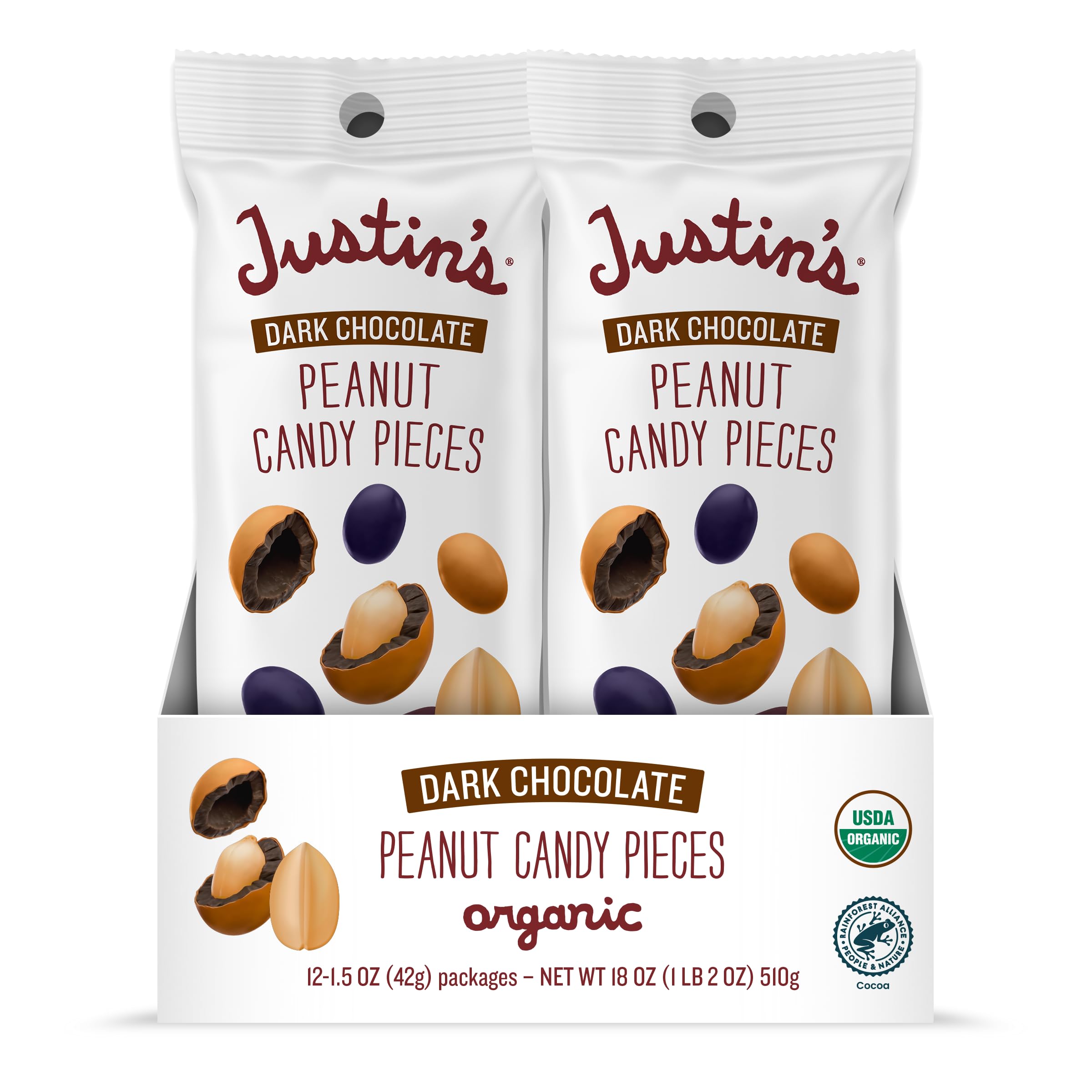 Justin's Chocolate Dark Peanut Candy Pieces