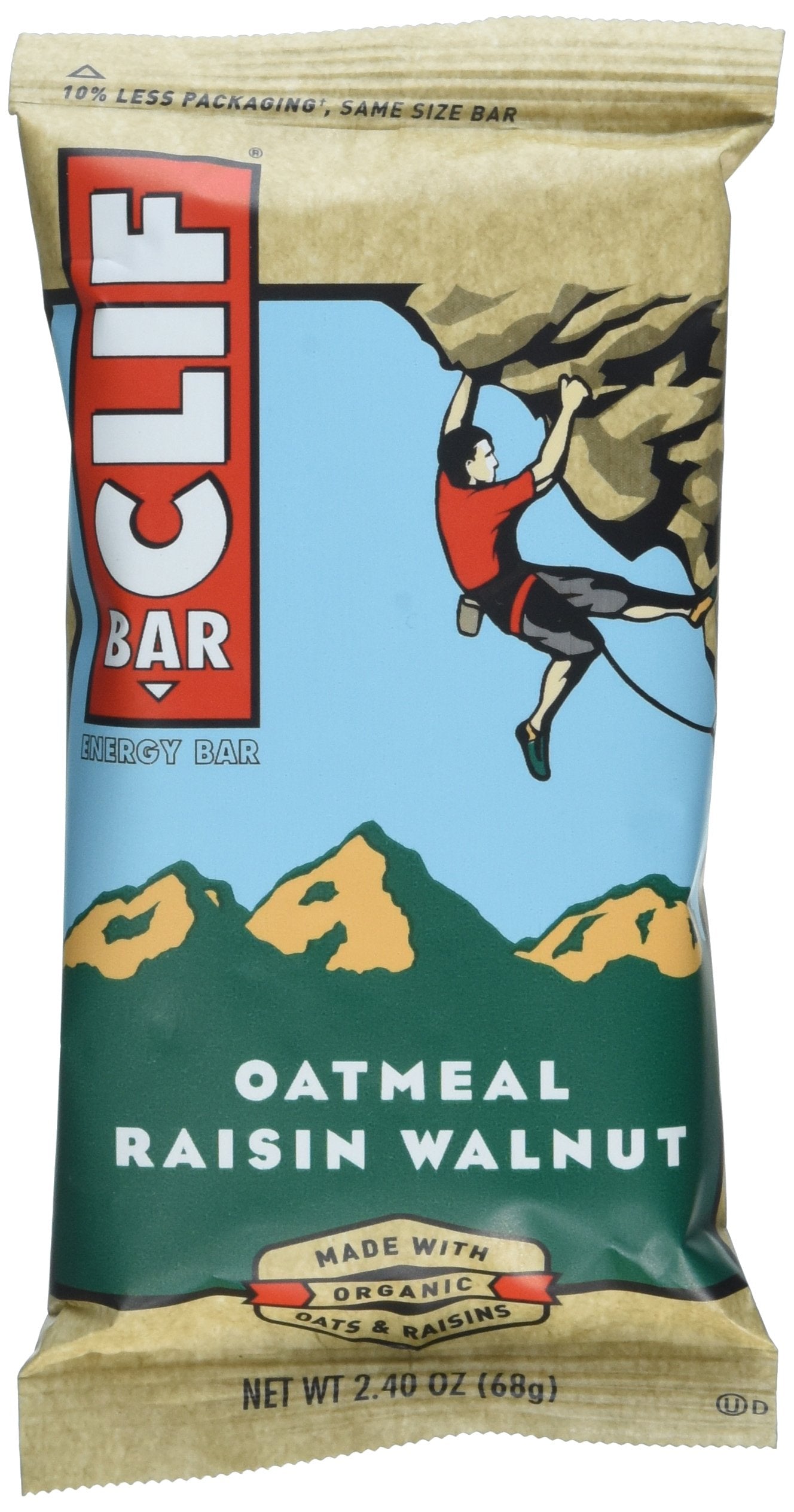 CLIF (Pack of 24) Clif Bar Organic Oatmeal Raisin Walnut Performance Nutrition 2.4 Oz