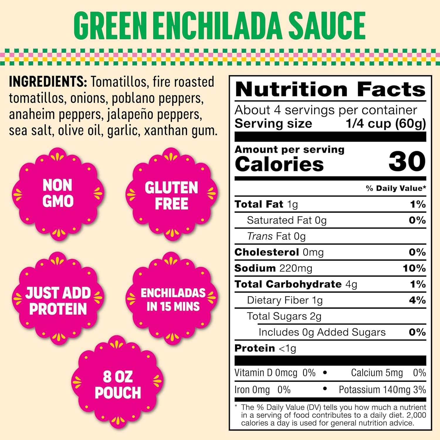 SOMOS (Pack of 18) Somos Sauce Enchilada Green Mild 8 Oz
