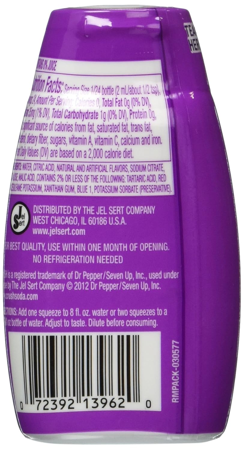CRUSH (Pack Of 12) Crush Enhancer Water Enhancer Grape 1.62 Fl Oz