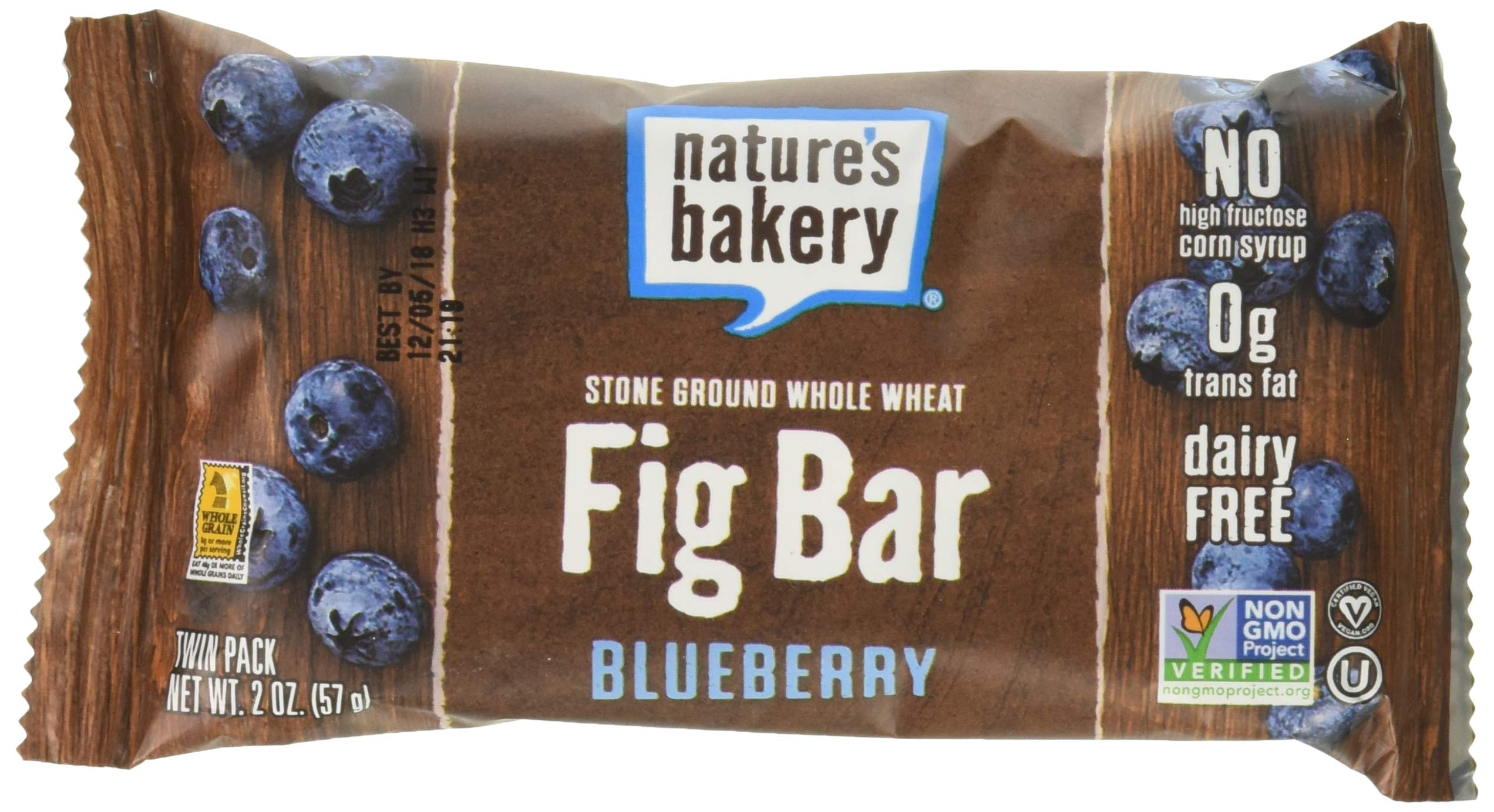 NATURES BAKERY (Pack of 48) Nature's Bakery Fig Bar Fruit Filled Whole Wheat Blueberry 2 Oz