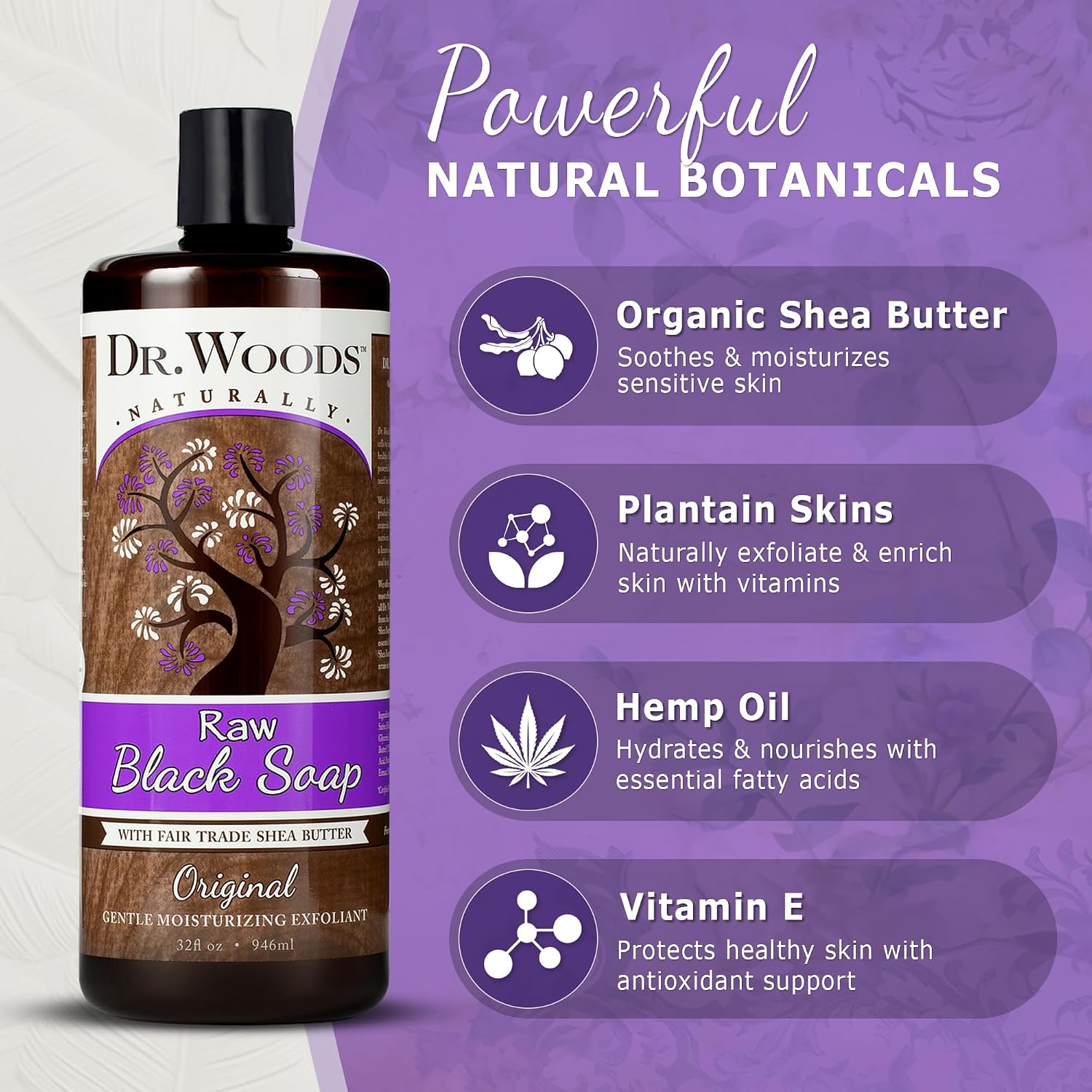 DR WOODS (Pack Of 4) Dr Woods Soap Black Shea Butter 32 Oz
