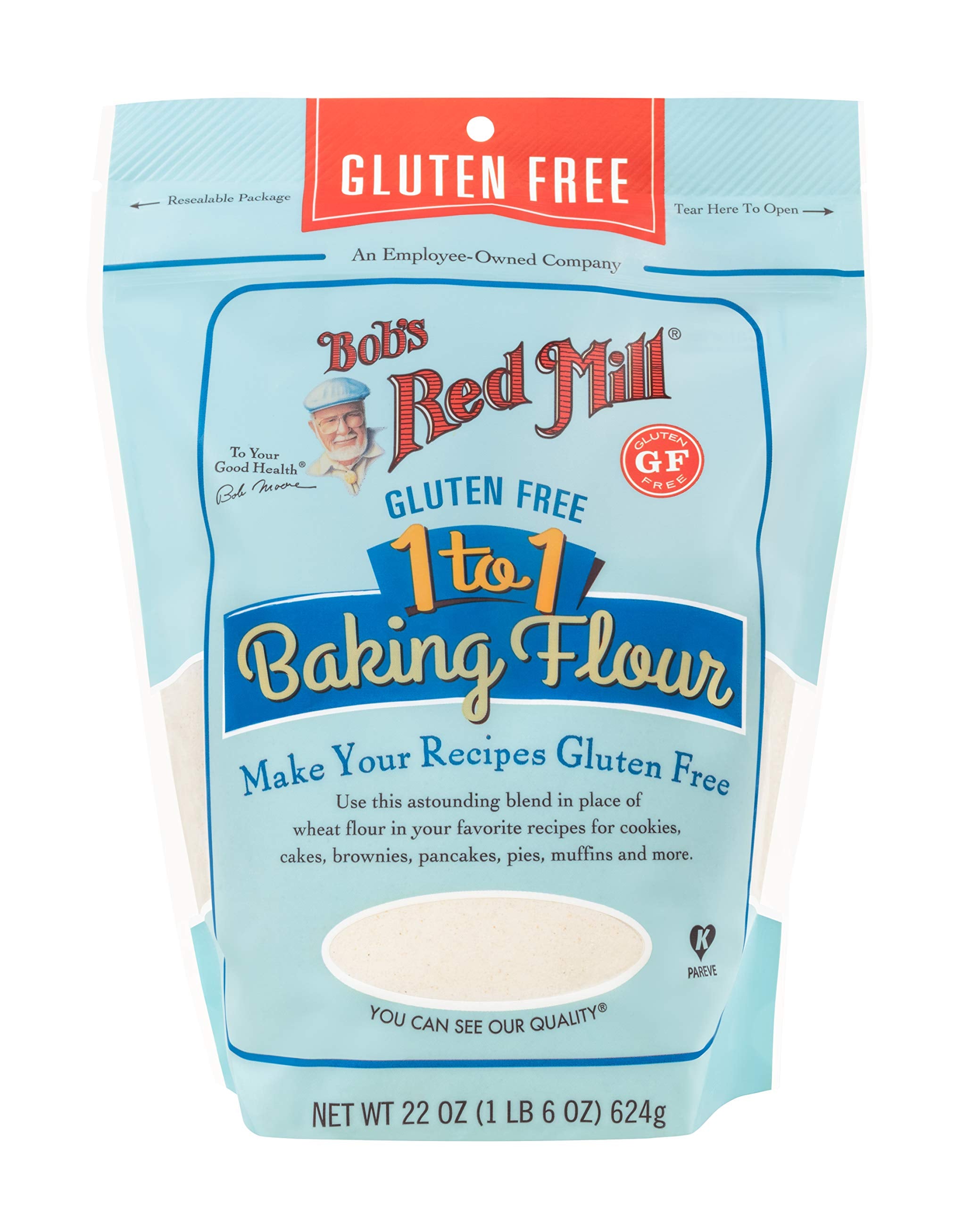 BOBS RED MILL (Pack of 12) Bob's Red Mill 1-to-1 Baking Flour All-Purpose Gluten Free 22 Oz