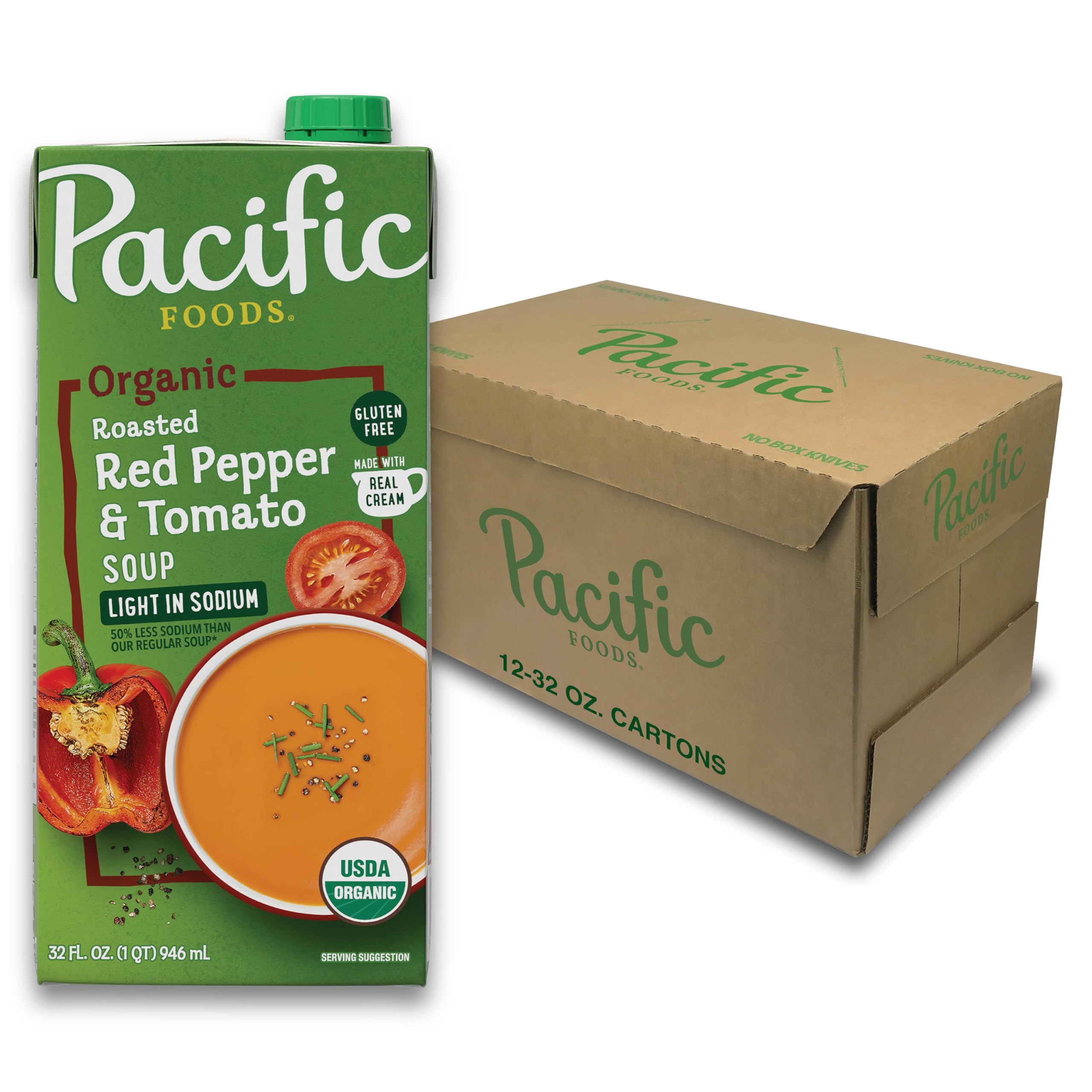 Pacific Foods Organic Roasted Red Pepper Soup Low Sodium Read