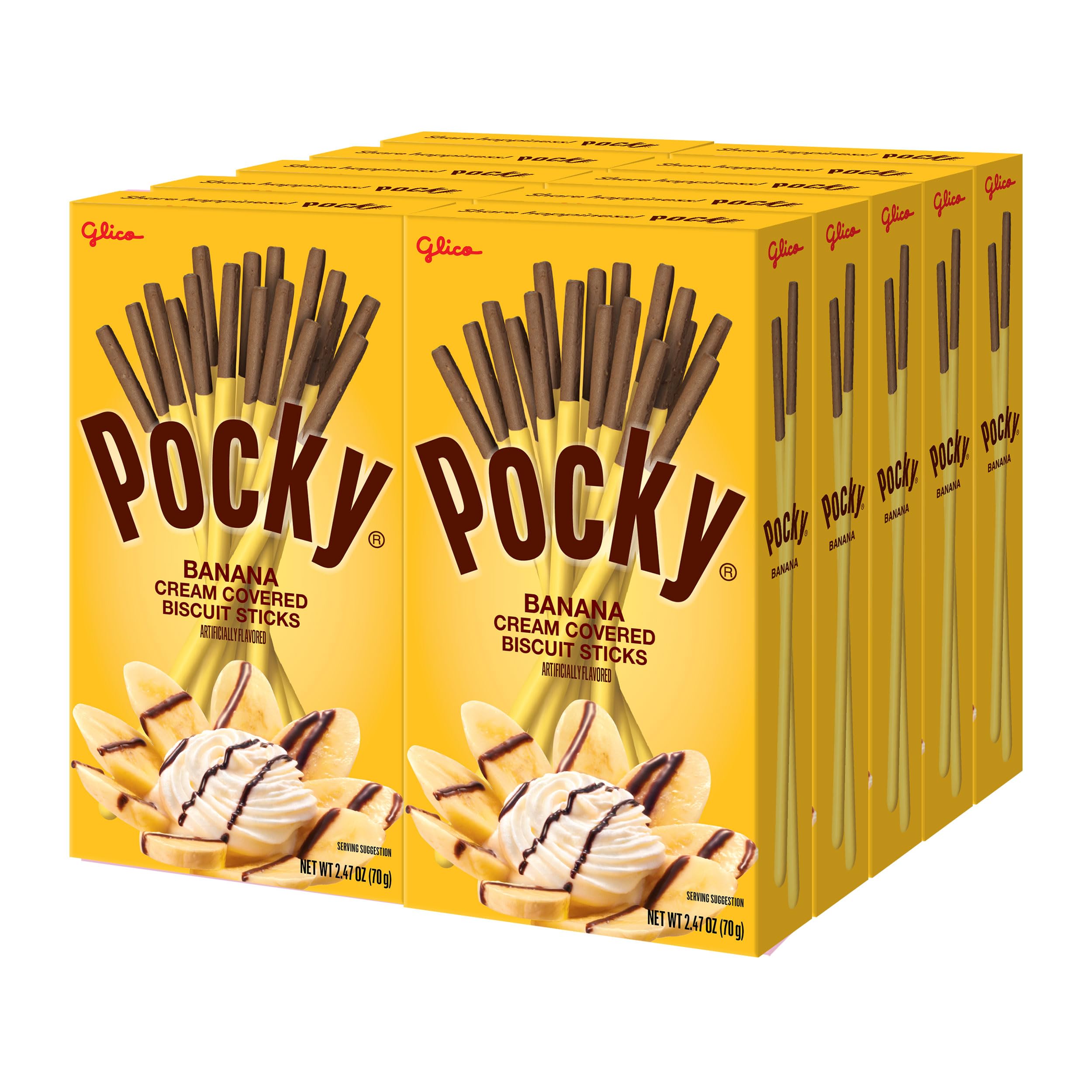 Glico Pocky Glico Cookie Chocolate Banana Flavored Snack Sticks