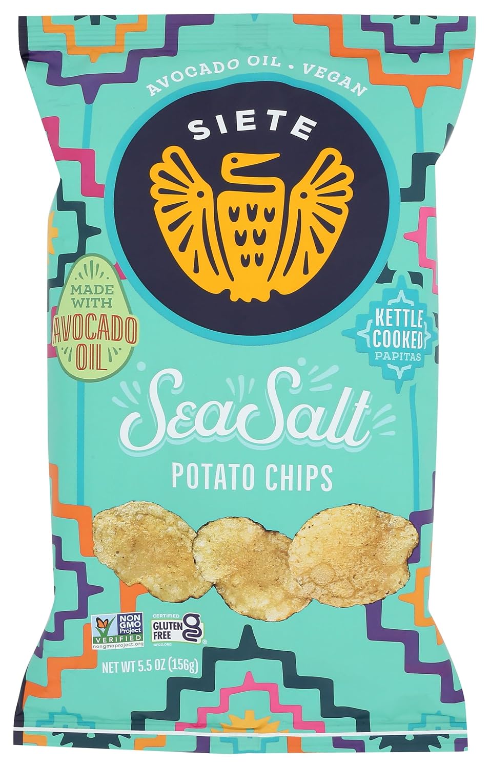 SIETE (Pack Of 12) Siete Chips Potato Sea Salt 5.5 Oz