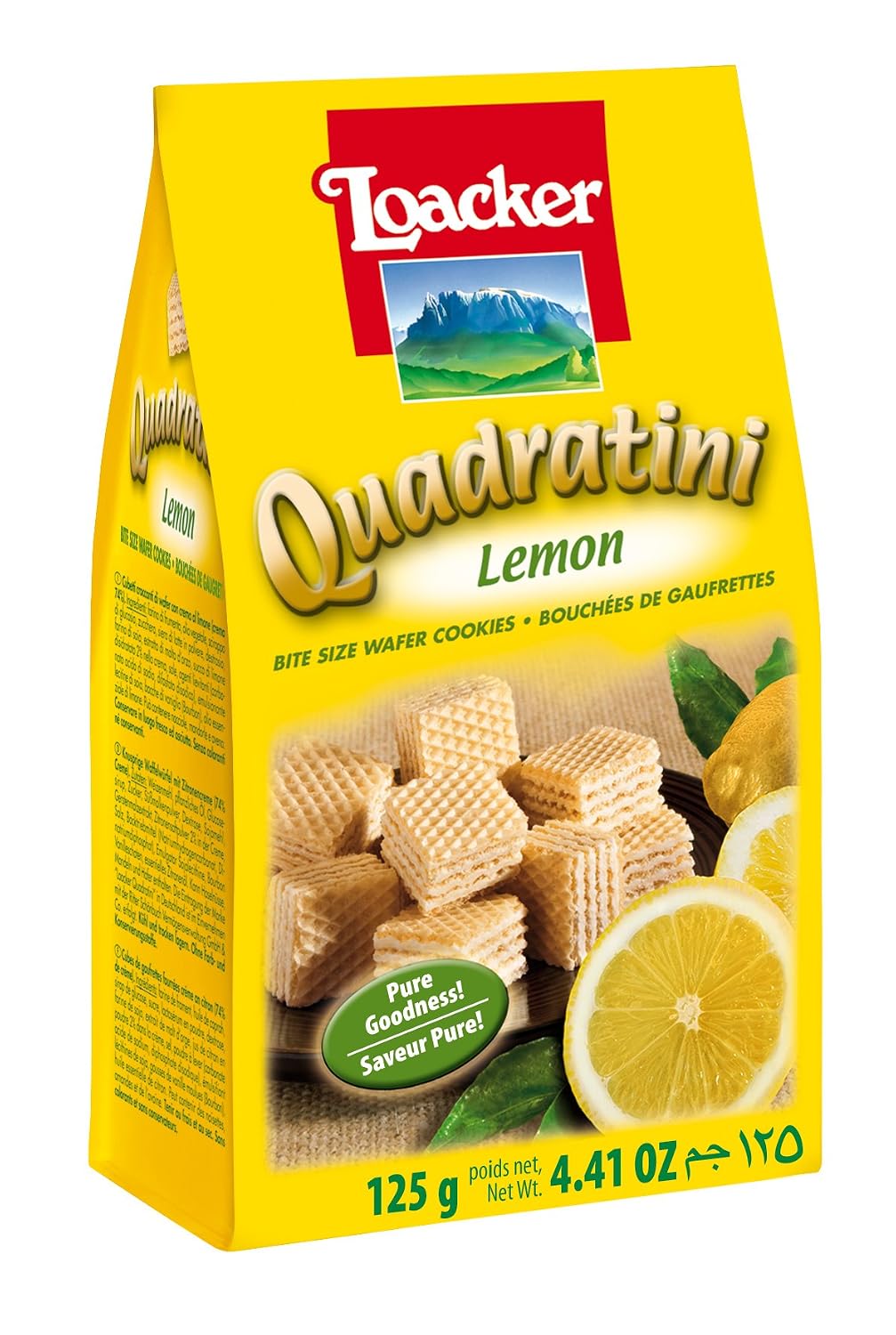 LOACKER (Pack Of 12) Loacker Wafer Quadratini Lemon 4.41 Oz