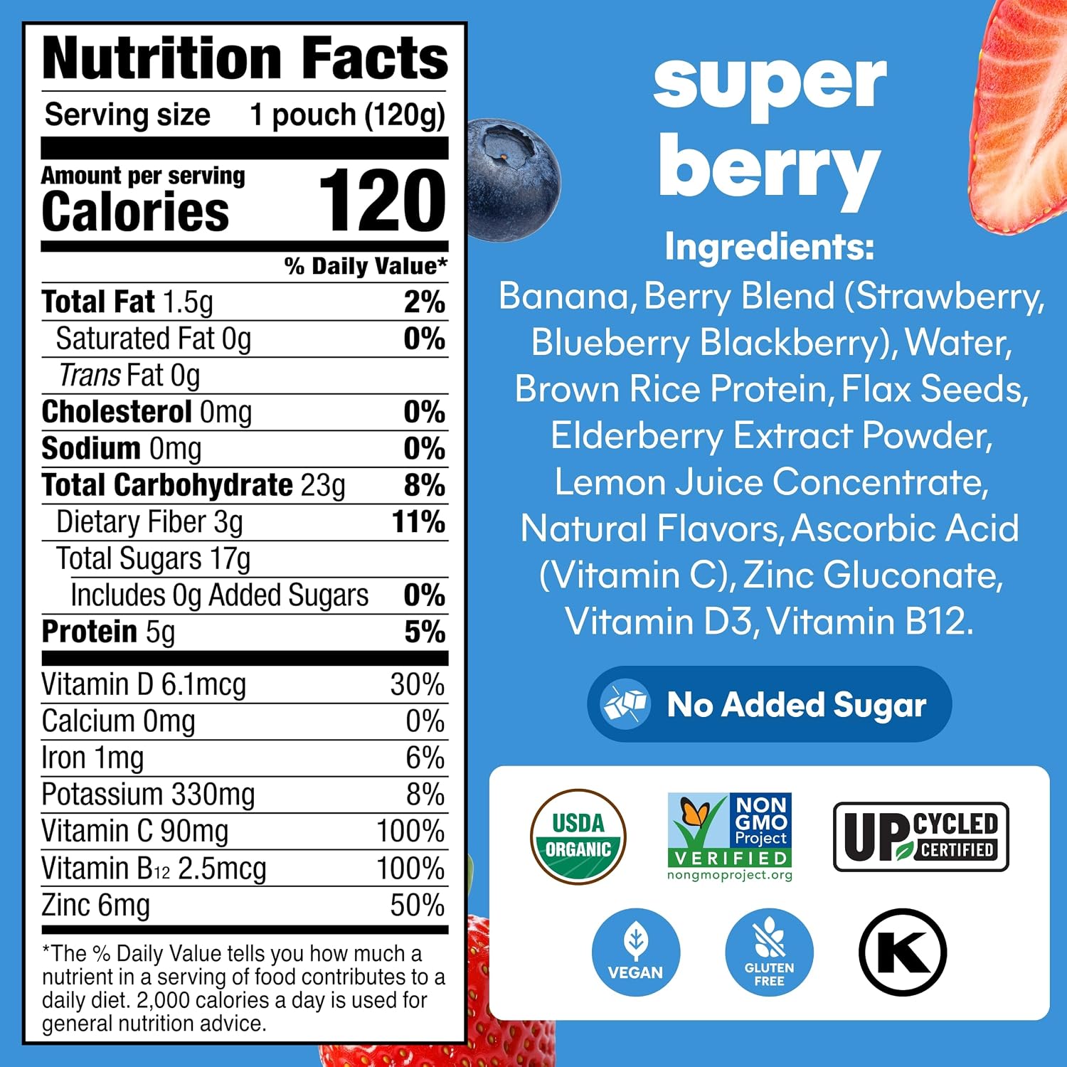 NOKA (Pack of 24) Noka Smoothie Super Berry 4.22 Oz