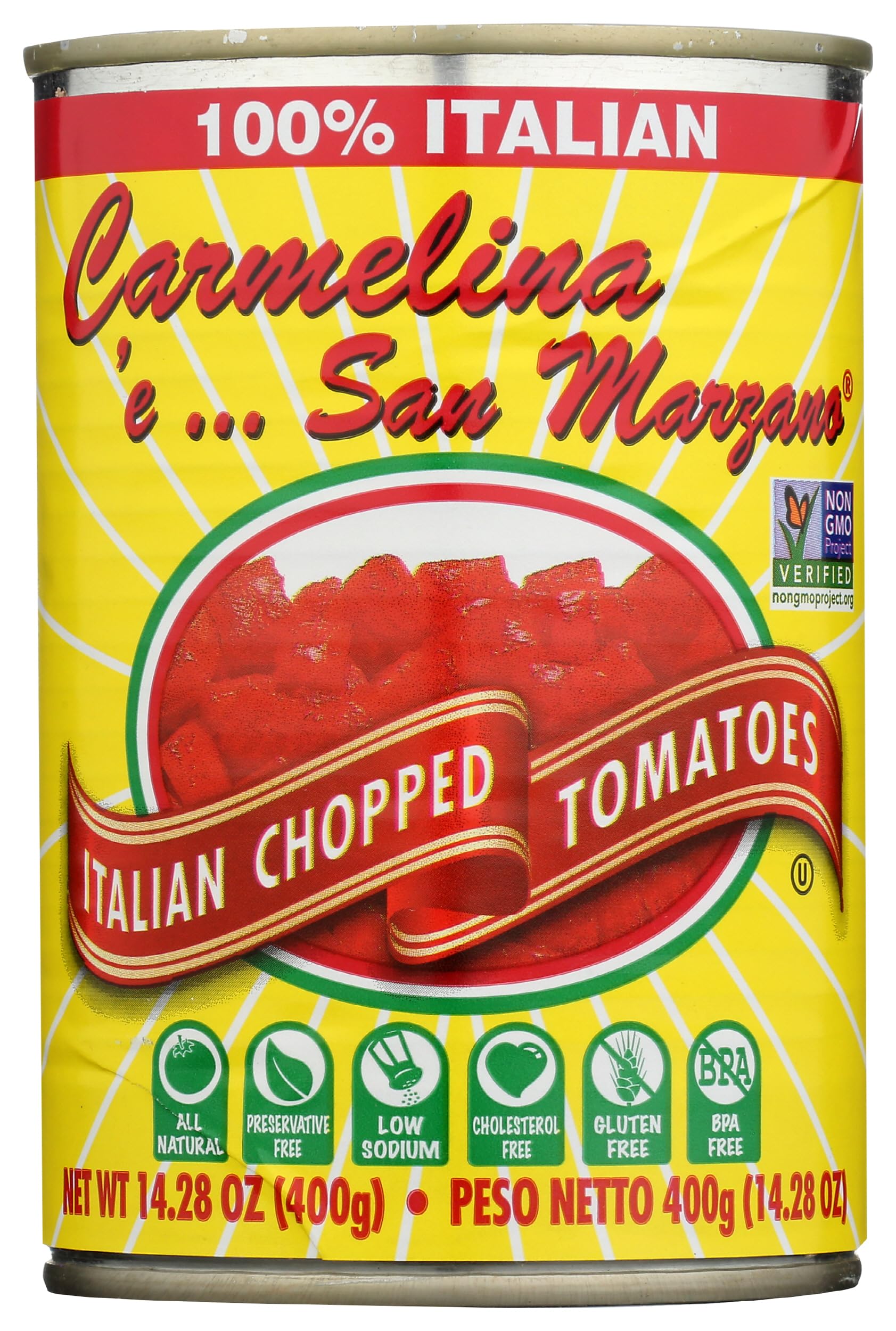 Carmelina E San Mangia Carmelina San Marzano Tomato Italian Chopped Puree