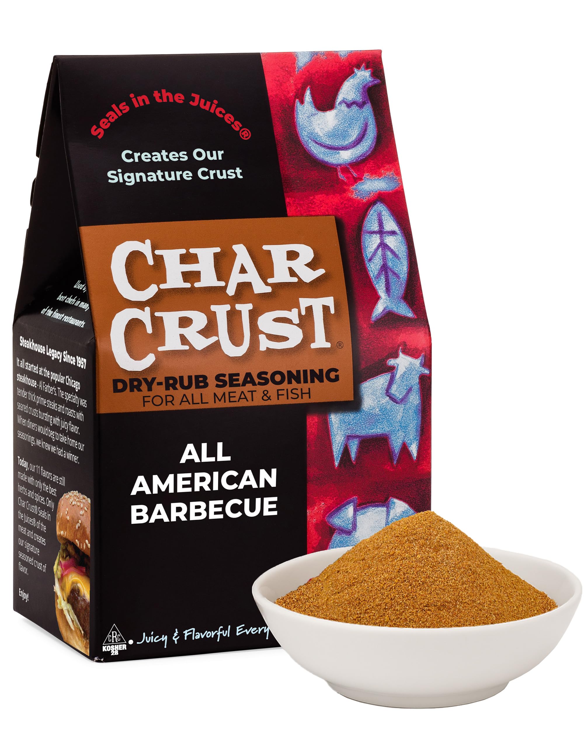Char Crust BBQ Dry Rub Seasoning for All American Barbecue