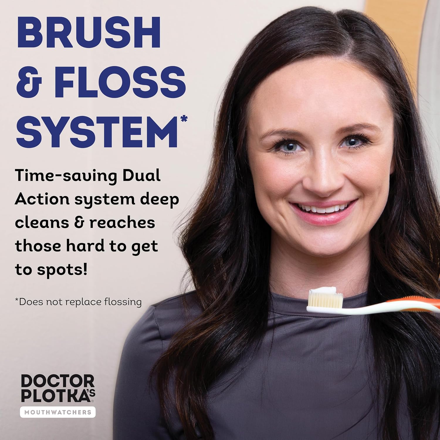 Mouth Watchers Adult Manual Orange Toothbrush