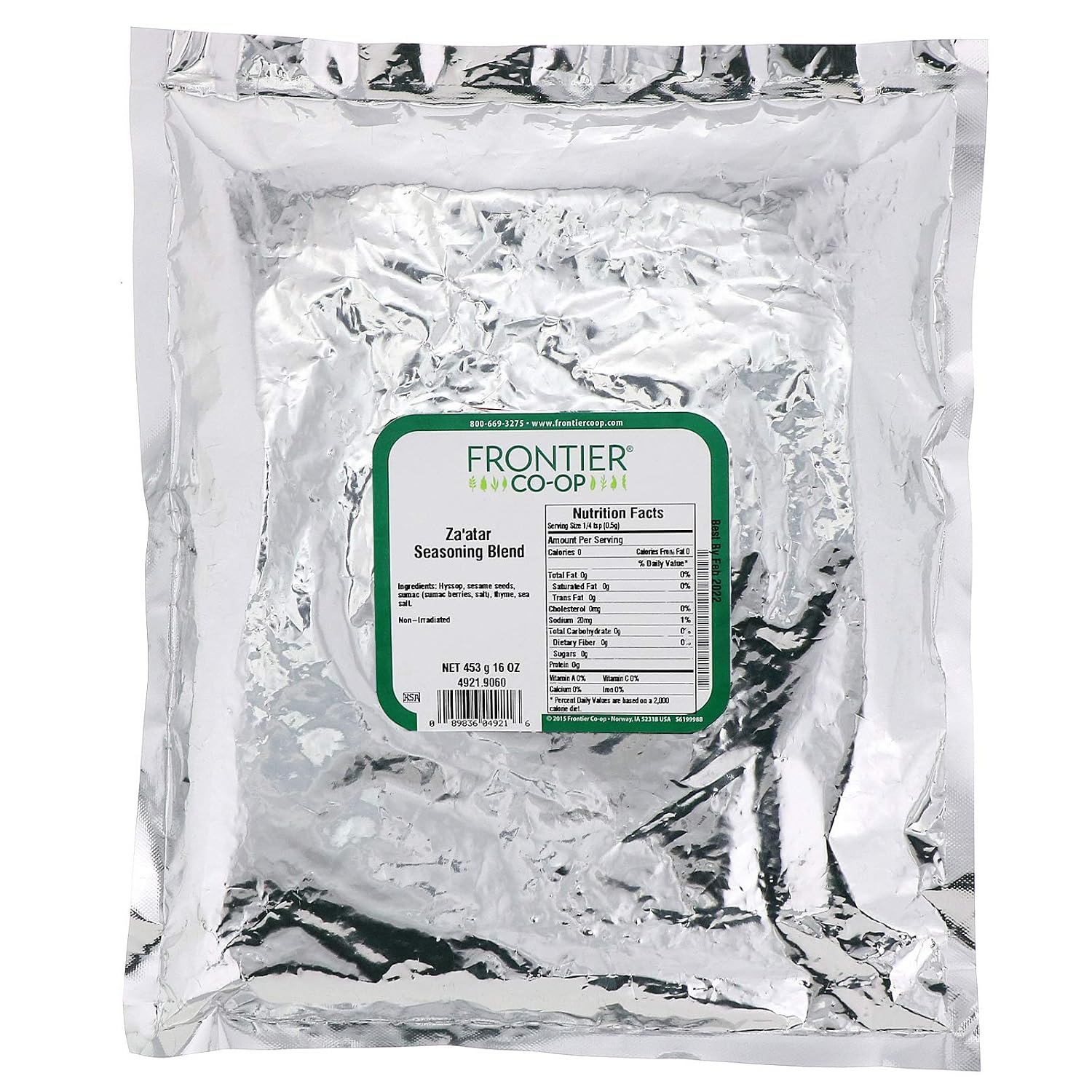 FRONTIER BULK (Pack of 3) Frontier Bulk Zaatar Seasoning 16 Oz