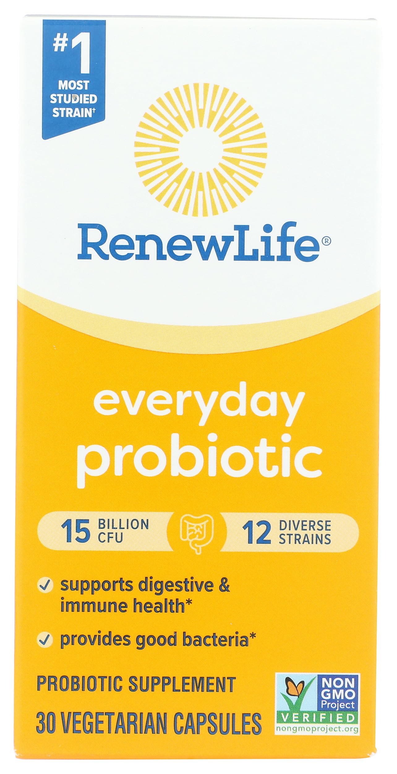 RENEW LIFE (Pack of 3) Renew Life Probiotic 15B Everyday Prebiotic S 30 Vegetarian Capsules