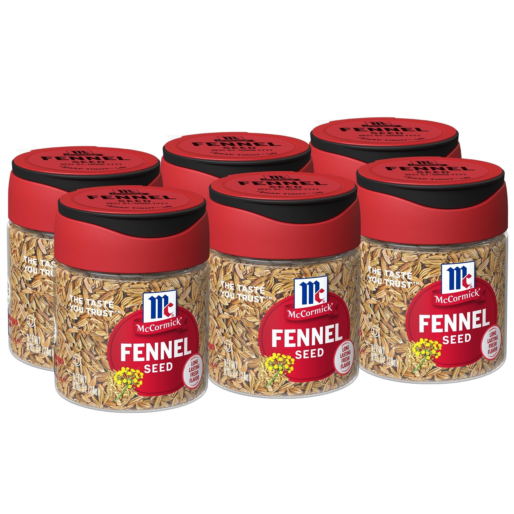 MC CORMICK (Pack of 18) McCormick Fennel Seed Whole Spice Single Loose Seasoning 0.85 Oz