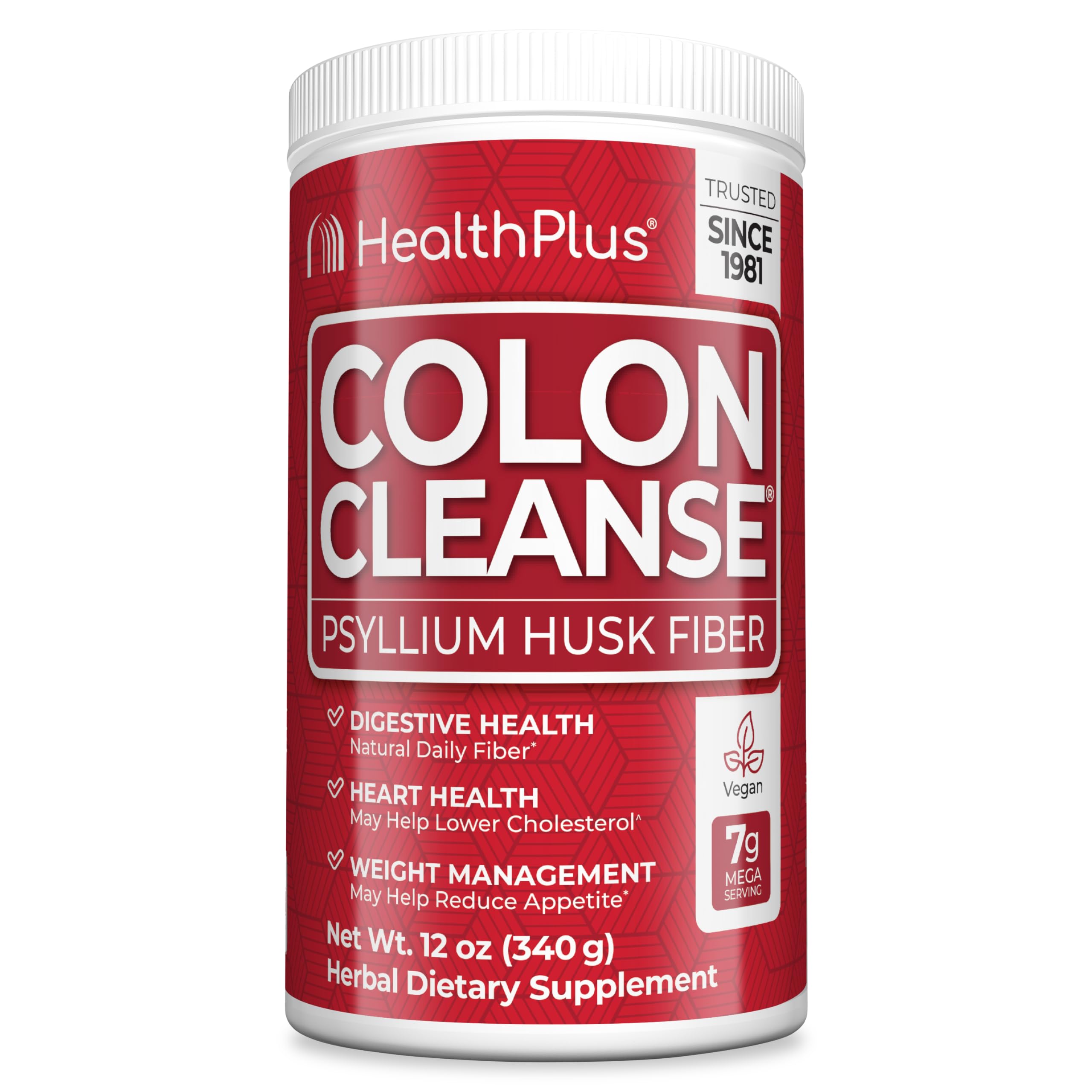 HEALTH PLUS (Pack of 3) Health Plus Colon Cleanse Psyllium Fiber Supplement 12 Oz
