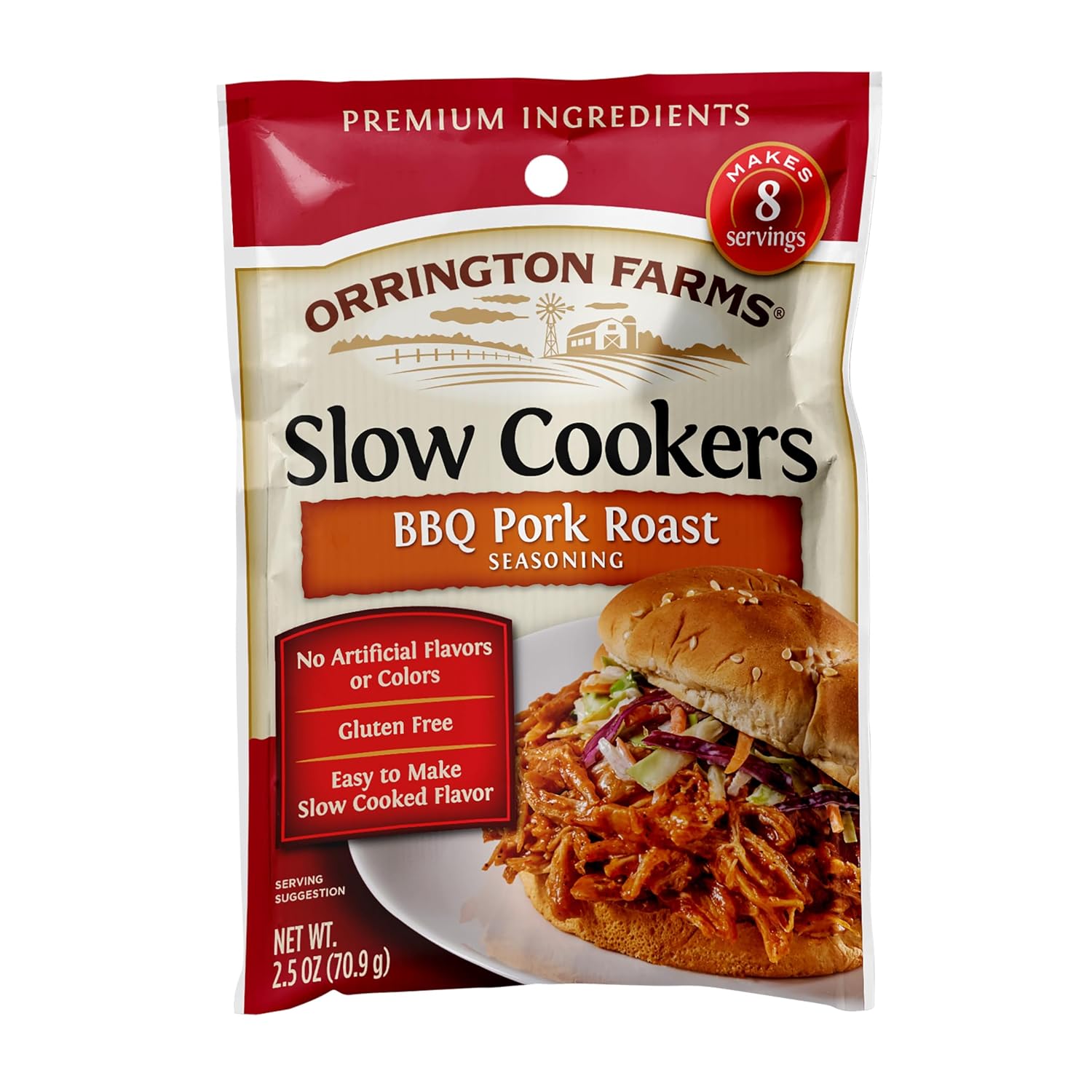 ORRINGTON FARMS (Pack of 24) Orrington Farms Seasoning Slow Cooker BBQ Pork Roast 2.5 Oz