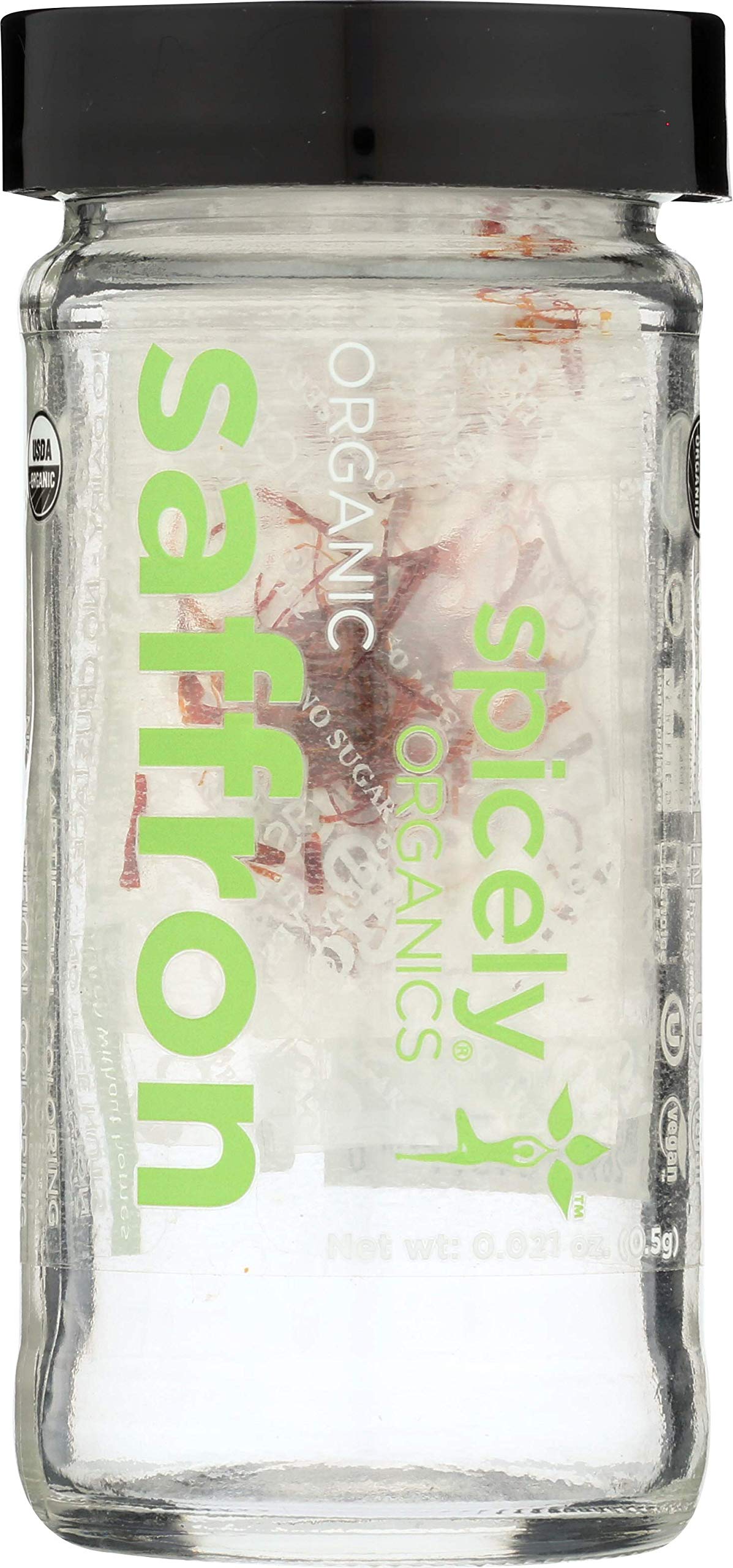 Spicely Organics Saffron Seasoning Jar Organic Spice Single