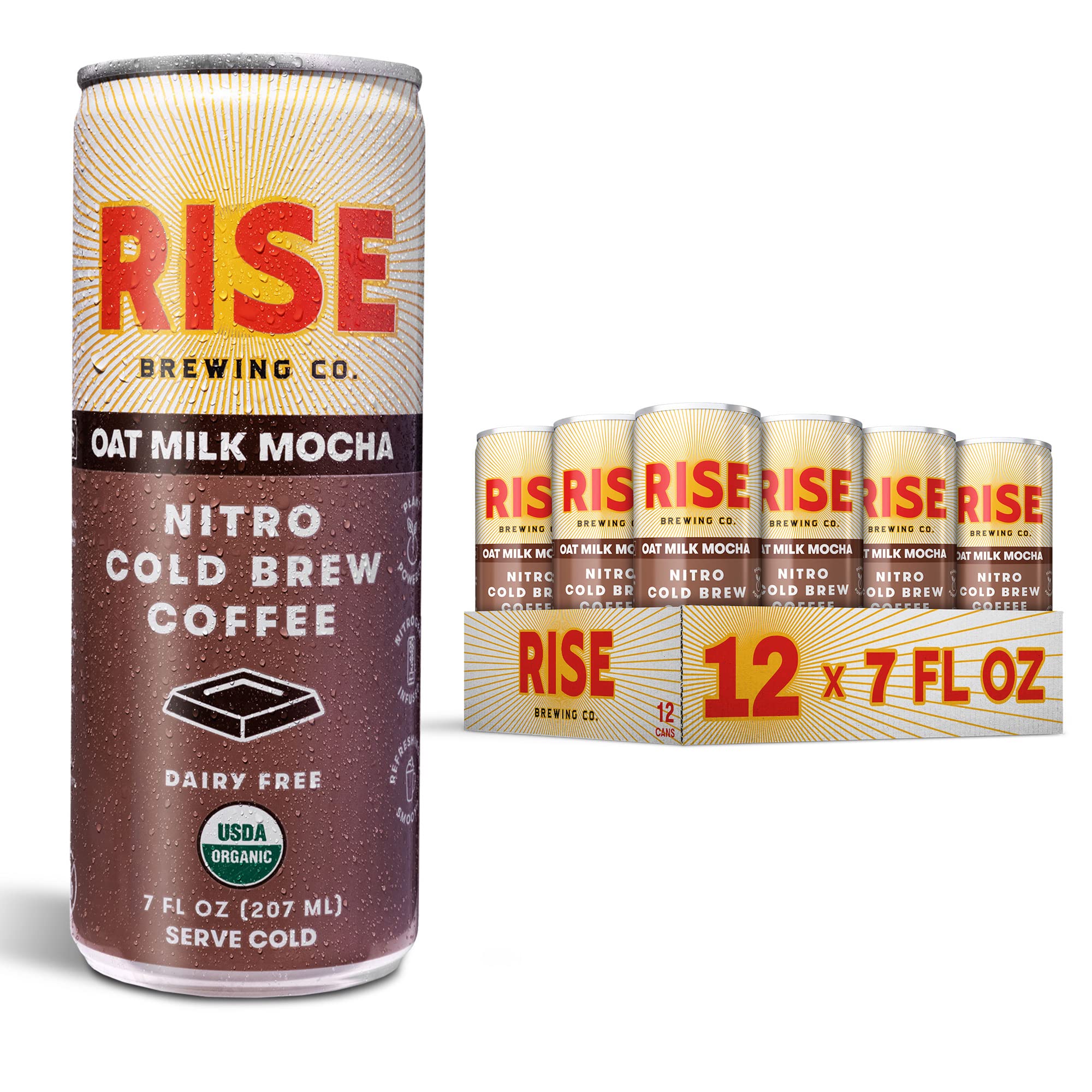 Rise Brewing Co Cold Brew Nitro Mocha Organic RTD Coffee