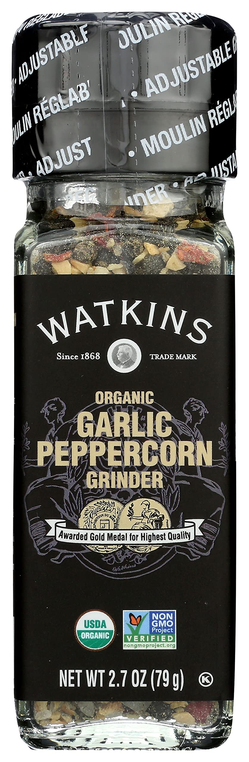 Watkins Organic Peppercorn Garlic Seasoning Spice Single