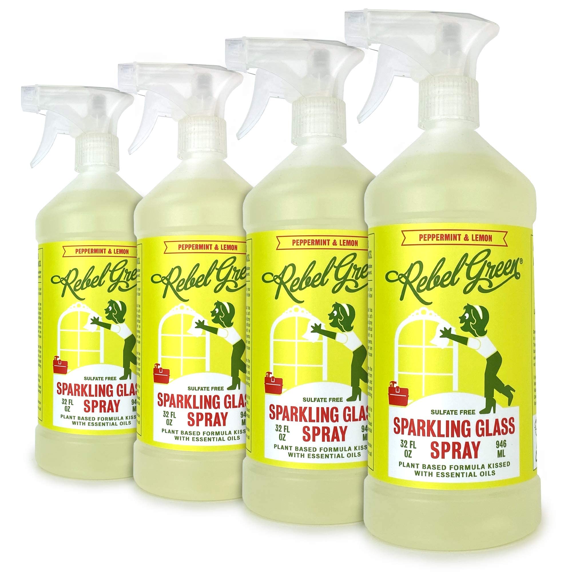 Rebel Green Cleaner Glass Spray Permanent Lemon Scent