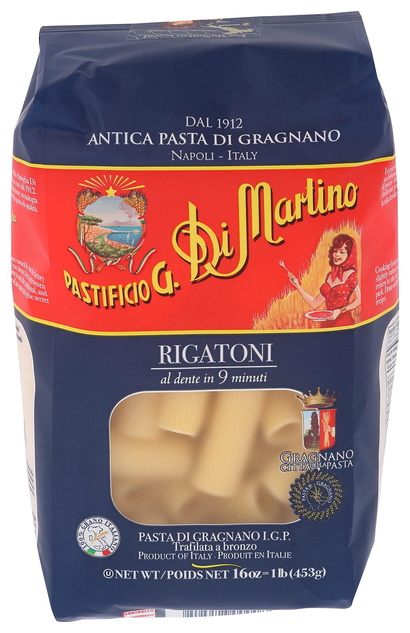 Di Martino Pastificio G. Di Martino Rigatoni Short Cut Pasta 1 Lb.