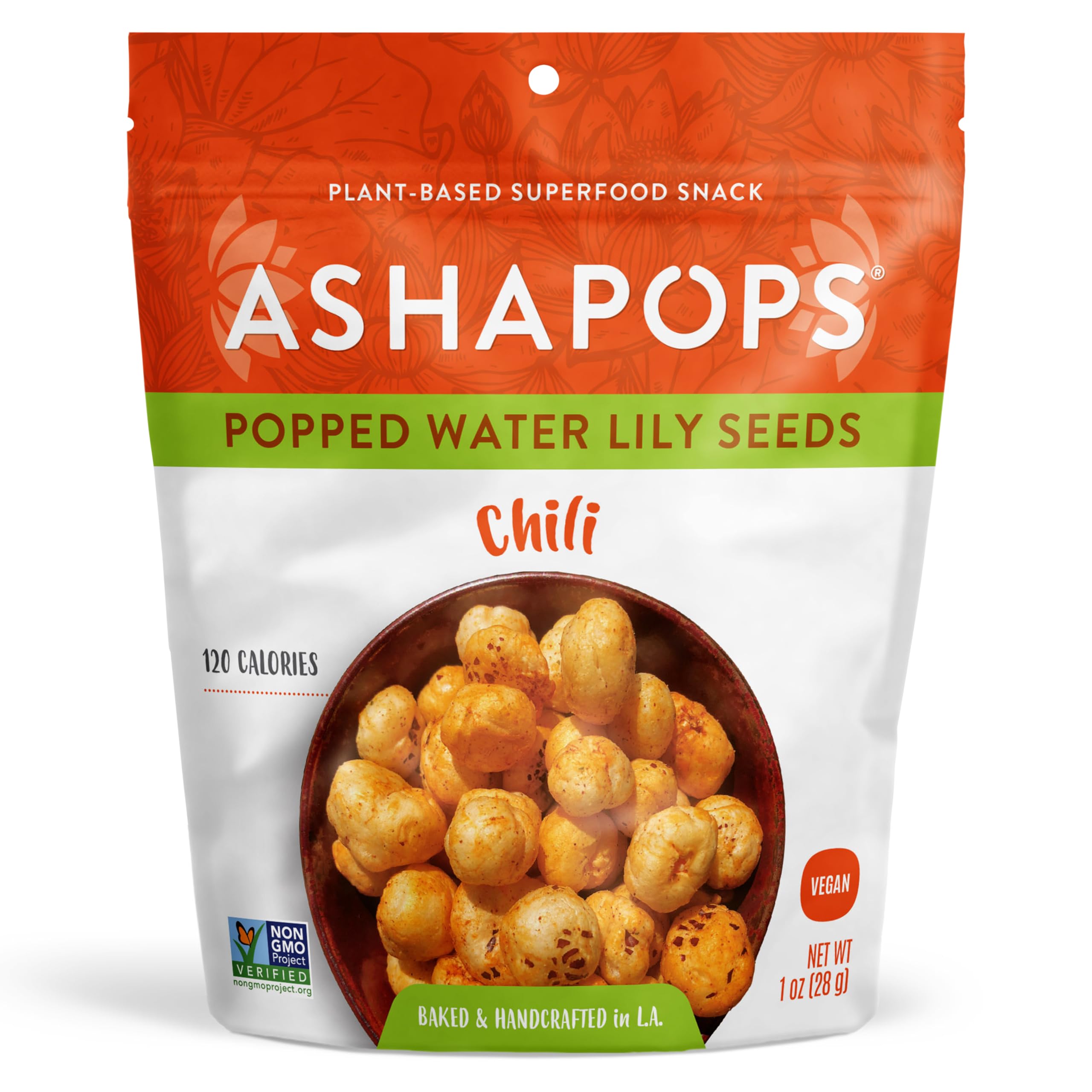 Ashapops Lily Water Chili Lime Popped Seeds Snack
