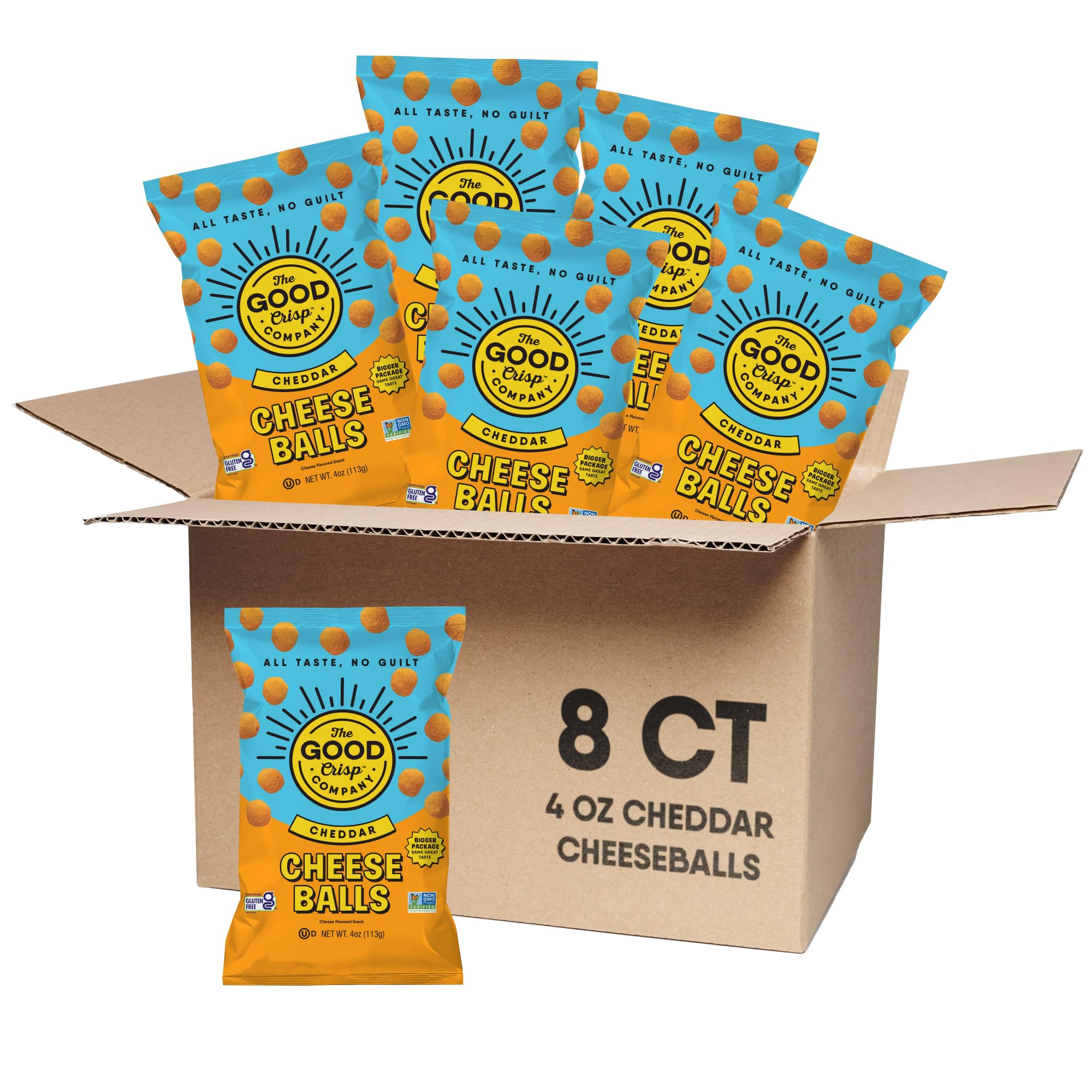 The Good Crisp Company Snack Cheese Balls Cheddar