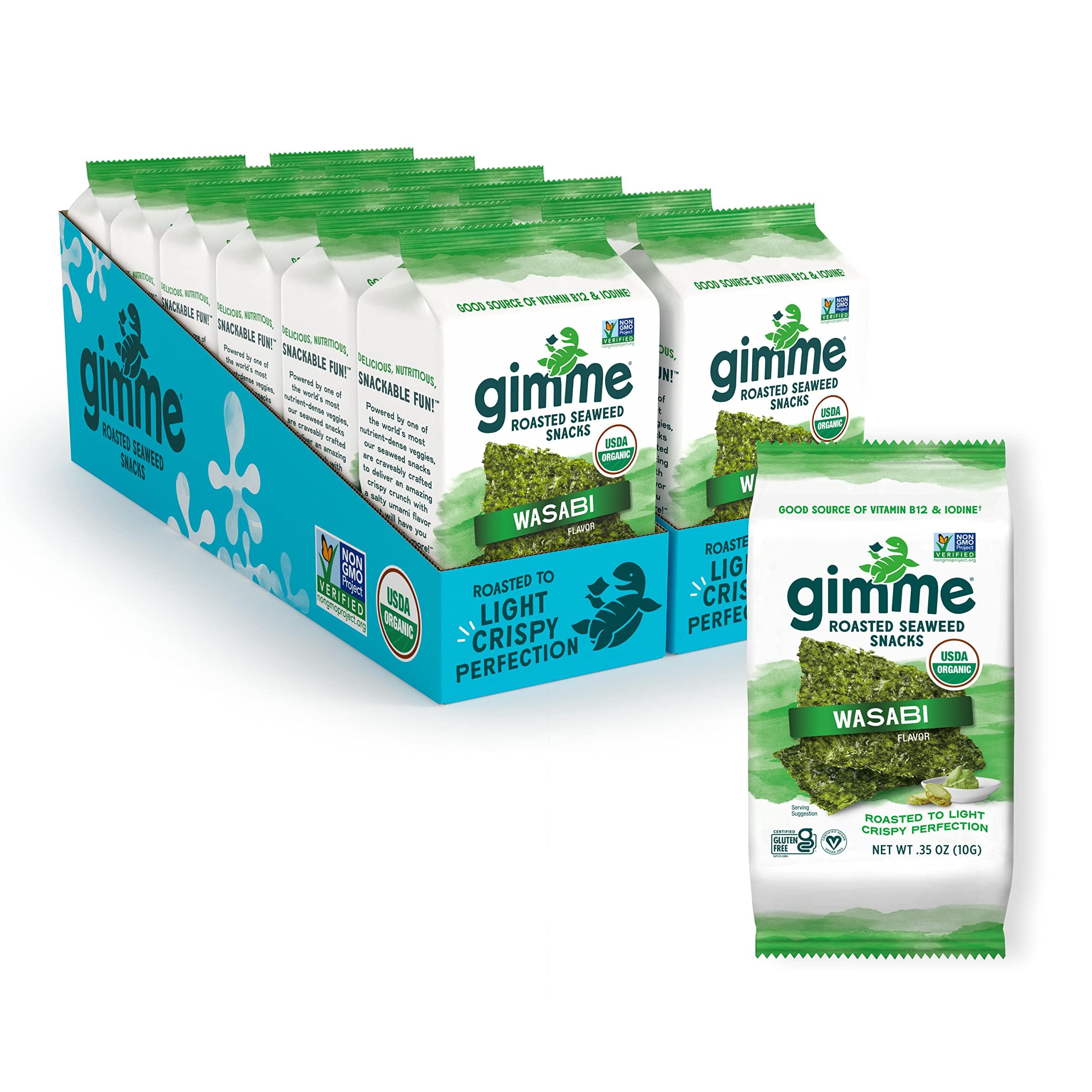 Gimme Seaweed Snack Roasted Wasabi Flavor