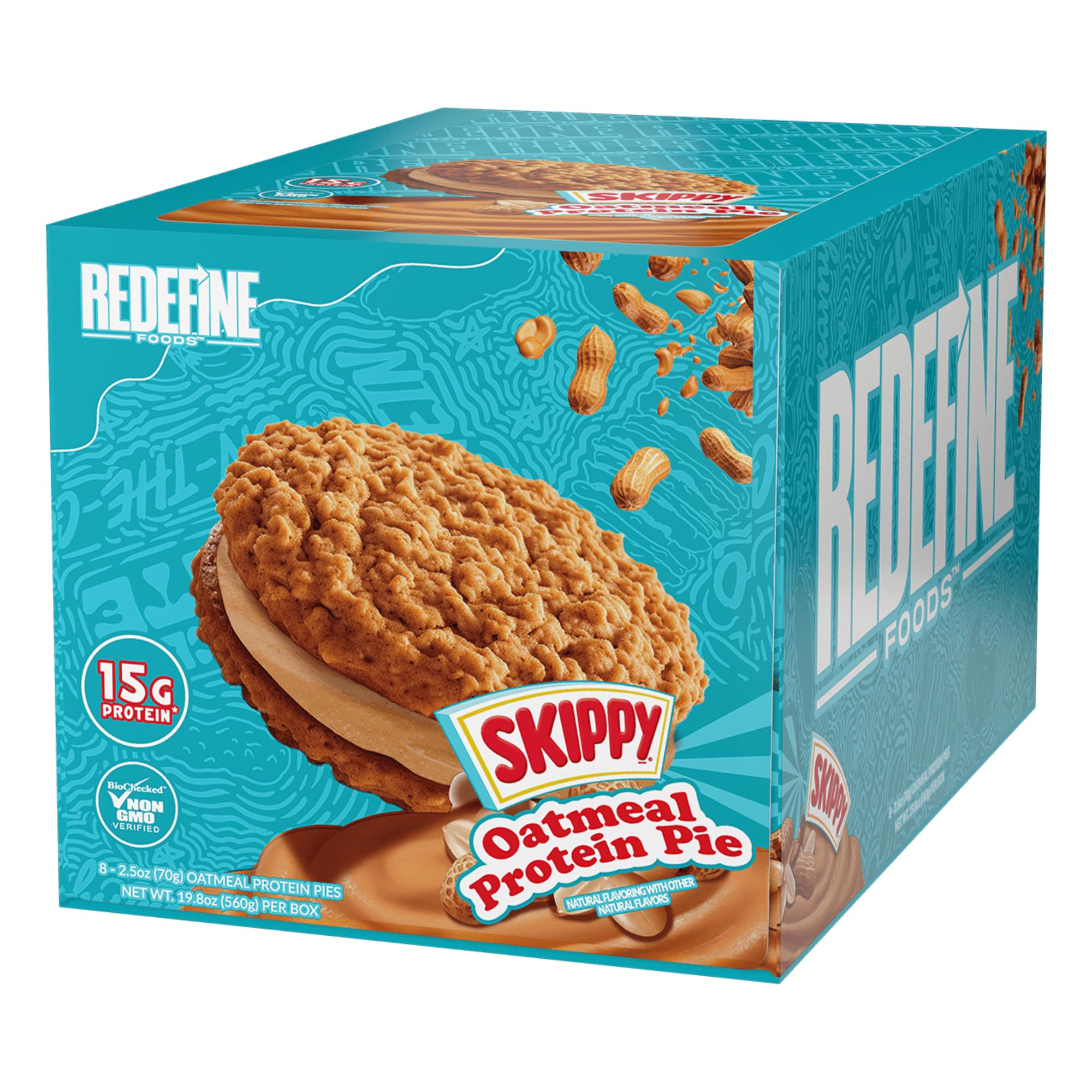 REDEFINE FOODS (Pack of 24) Redefine Foods Pie Oatmeal Protein Peanut Butter Nutrition B 1 Each