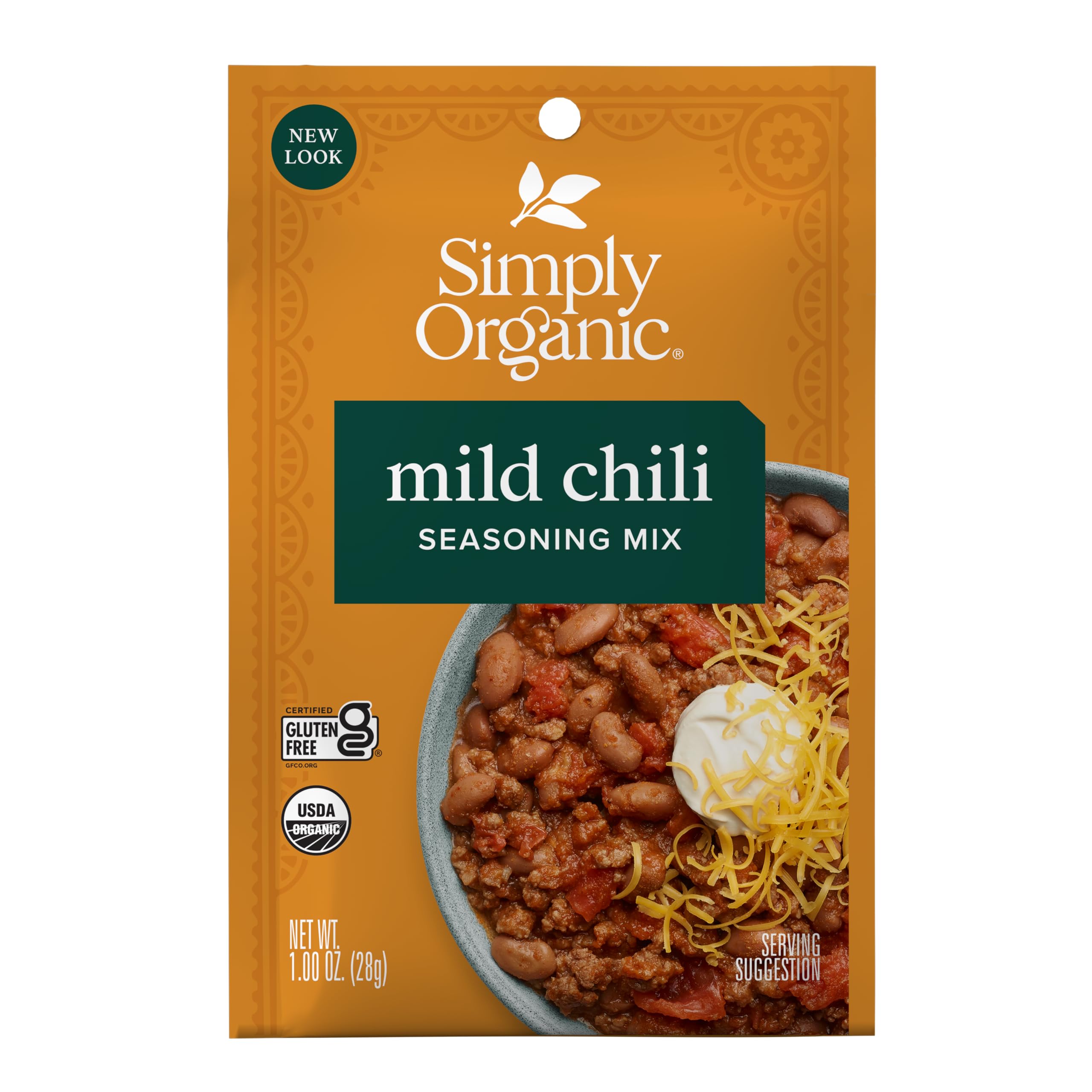 SIMPLY ORGANIC (Pack of 36) Simply Organic Chili Mild Seasoning Mix Packet 1 Oz
