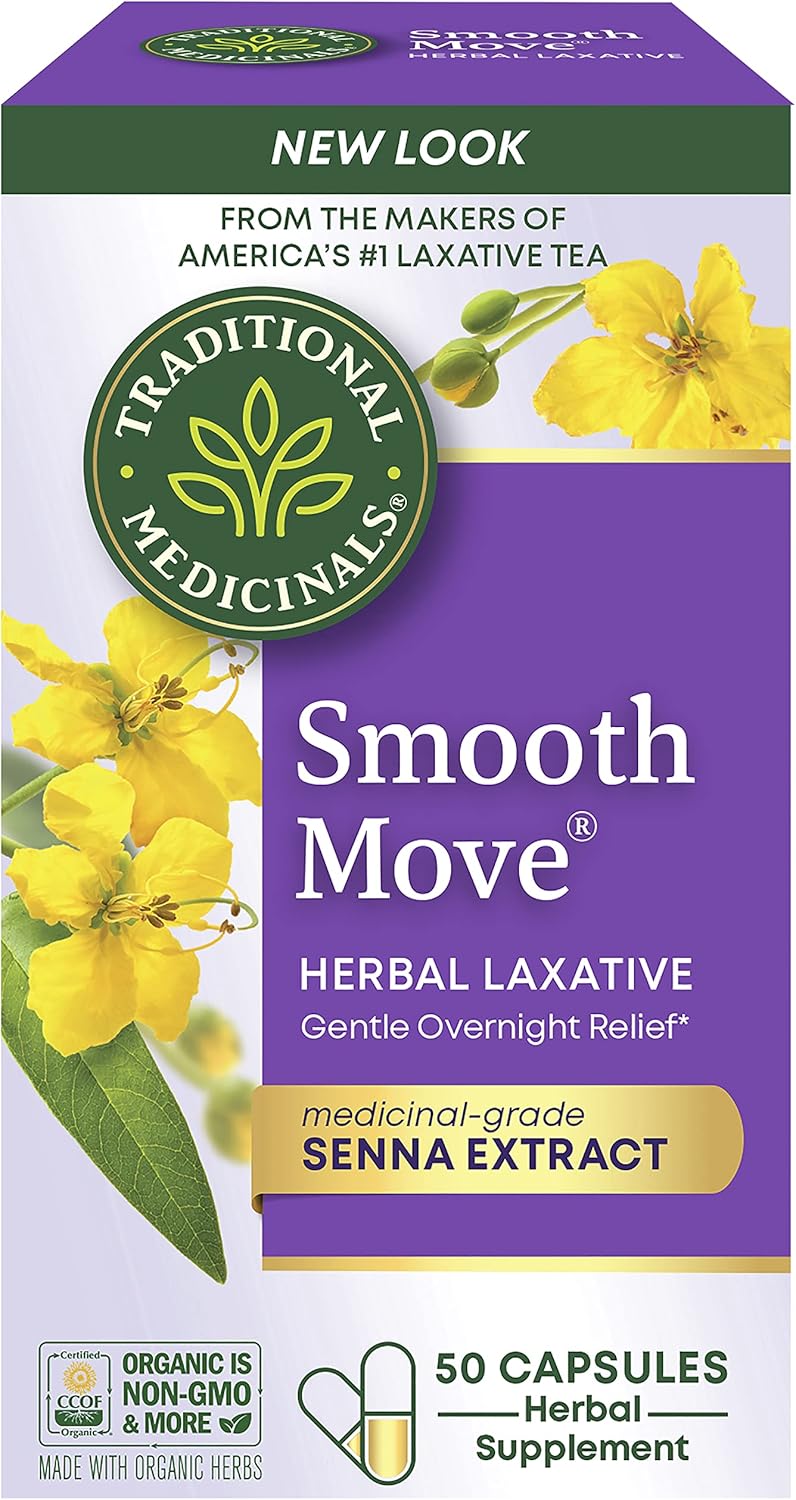 TRADITIONAL MED (Pack Of 4) Traditional Medicinals Senna Smooth Capsules 50 Capsules